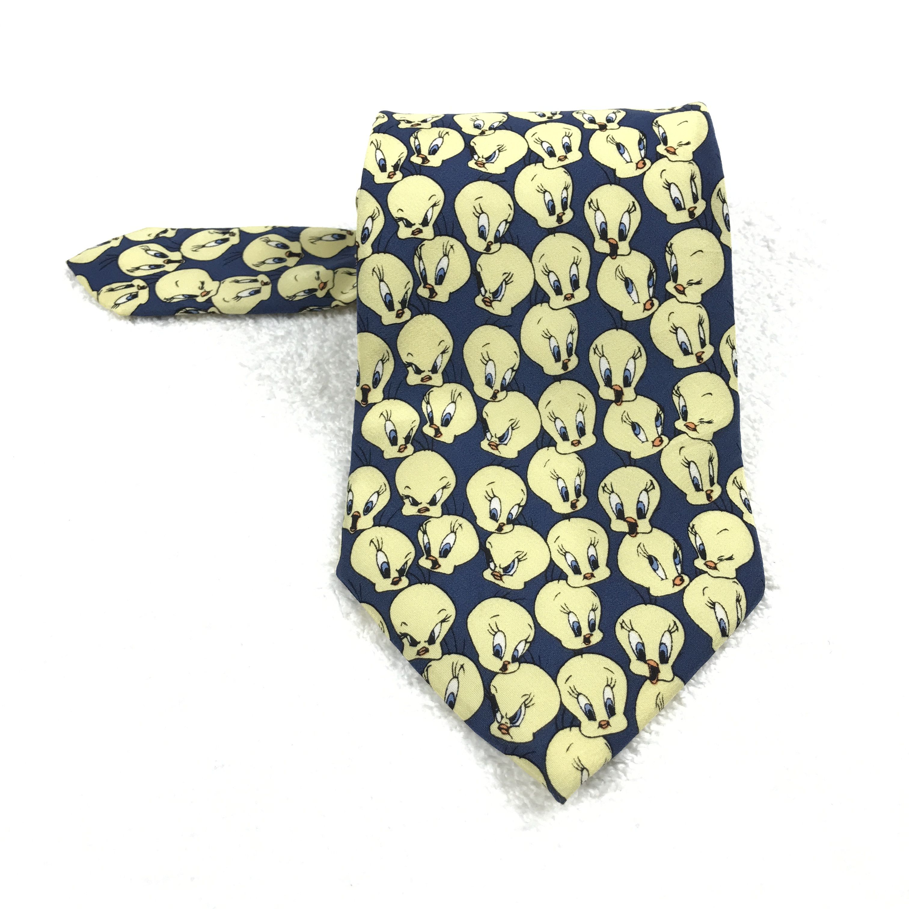 Designer × Vintage × Warner Bros Vintage Warner Bros Silk Necktie Size ONE SIZE - 1 Thumbnail