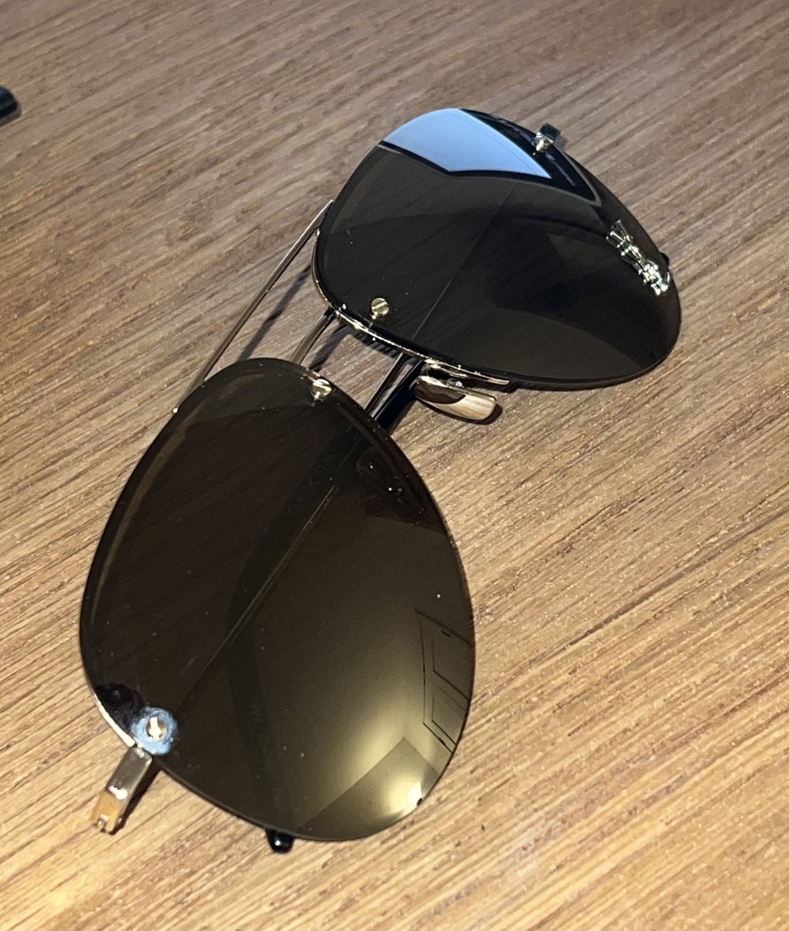 Yves Saint Laurent Rimless Aviator Sunglasses Size ONE SIZE - 7 Thumbnail