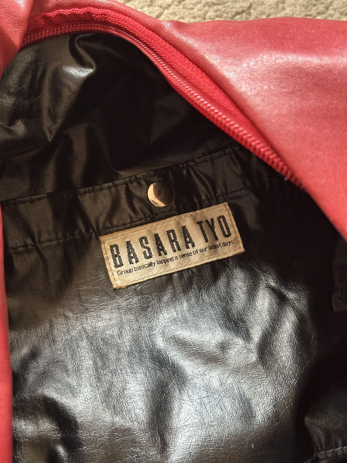 Japanese Brand 1990s BASARA TYO Red Leather Slouchy Hobo Sling Bag Size ONE SIZE - 9 Thumbnail