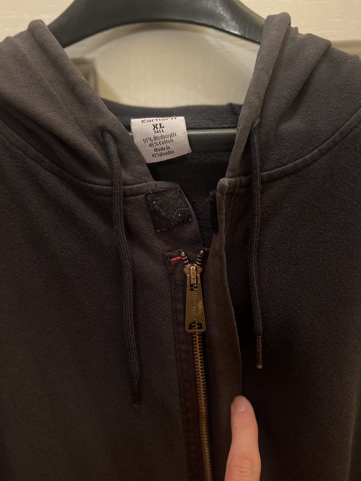 Carhartt × Vintage Vinatge thrashed faded Carhartt TALL hoodie FIRE RESISTANT Size US XL / EU 56 / 4 - 8 Thumbnail