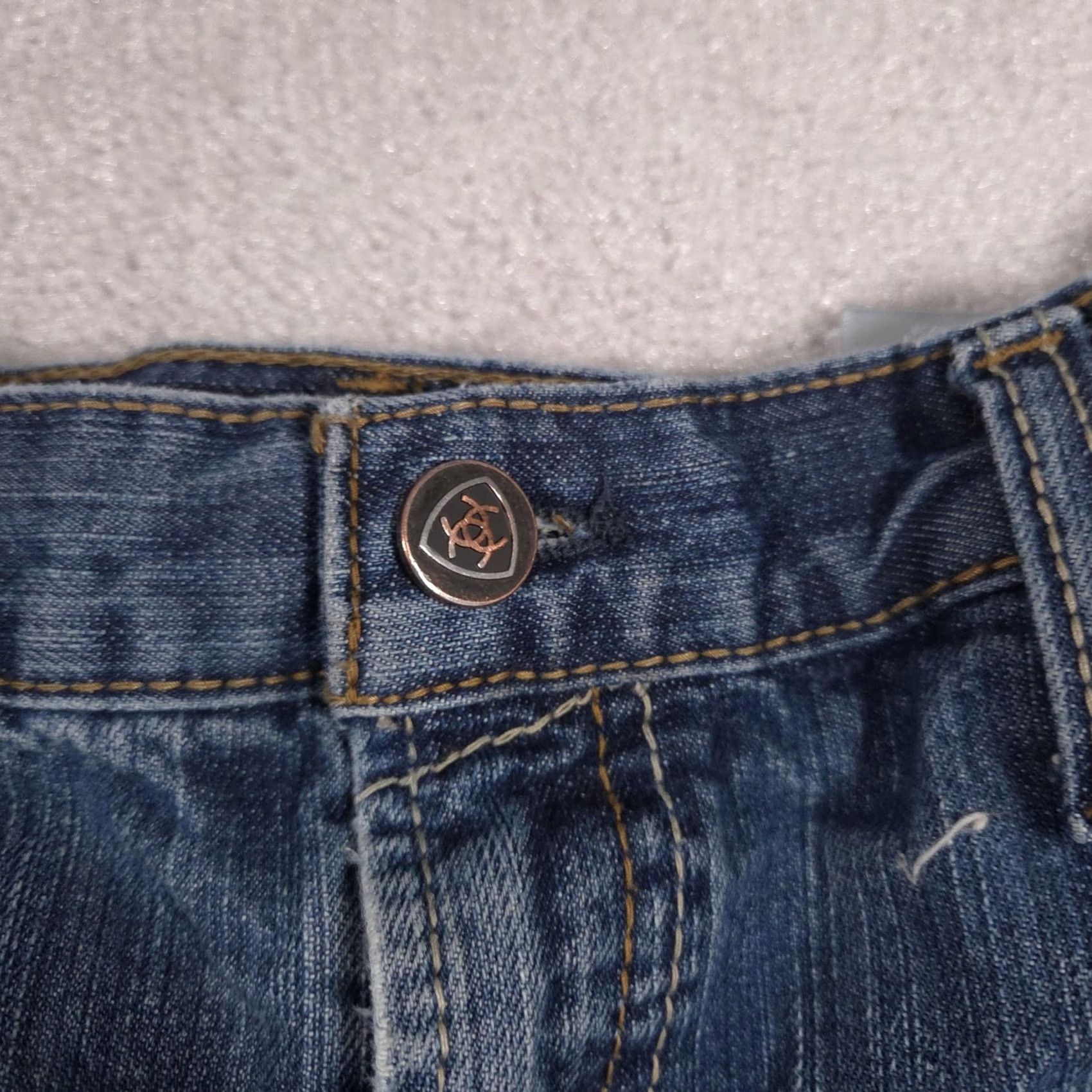 Ariat Ariat FR M3 Jeans Mens 38x30 Blue Relaxed Straight Denim Ripped Knee Workwear Jeans Size US 38 / EU 54 - 5 Thumbnail