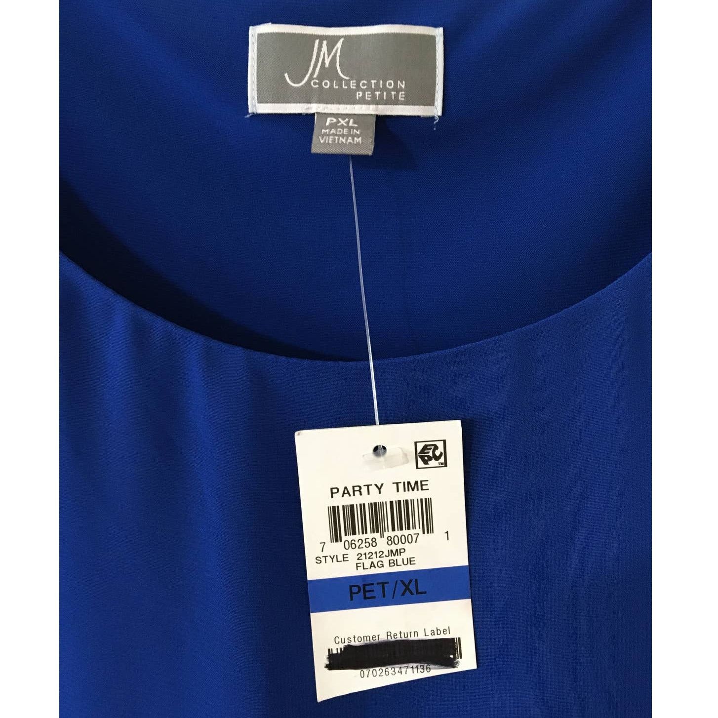 Other NWT PXL JM Collection Petite Flag Blue Chiffon Layered Top Size XL / US 12-14 / IT 48-50 - 2 Thumbnail
