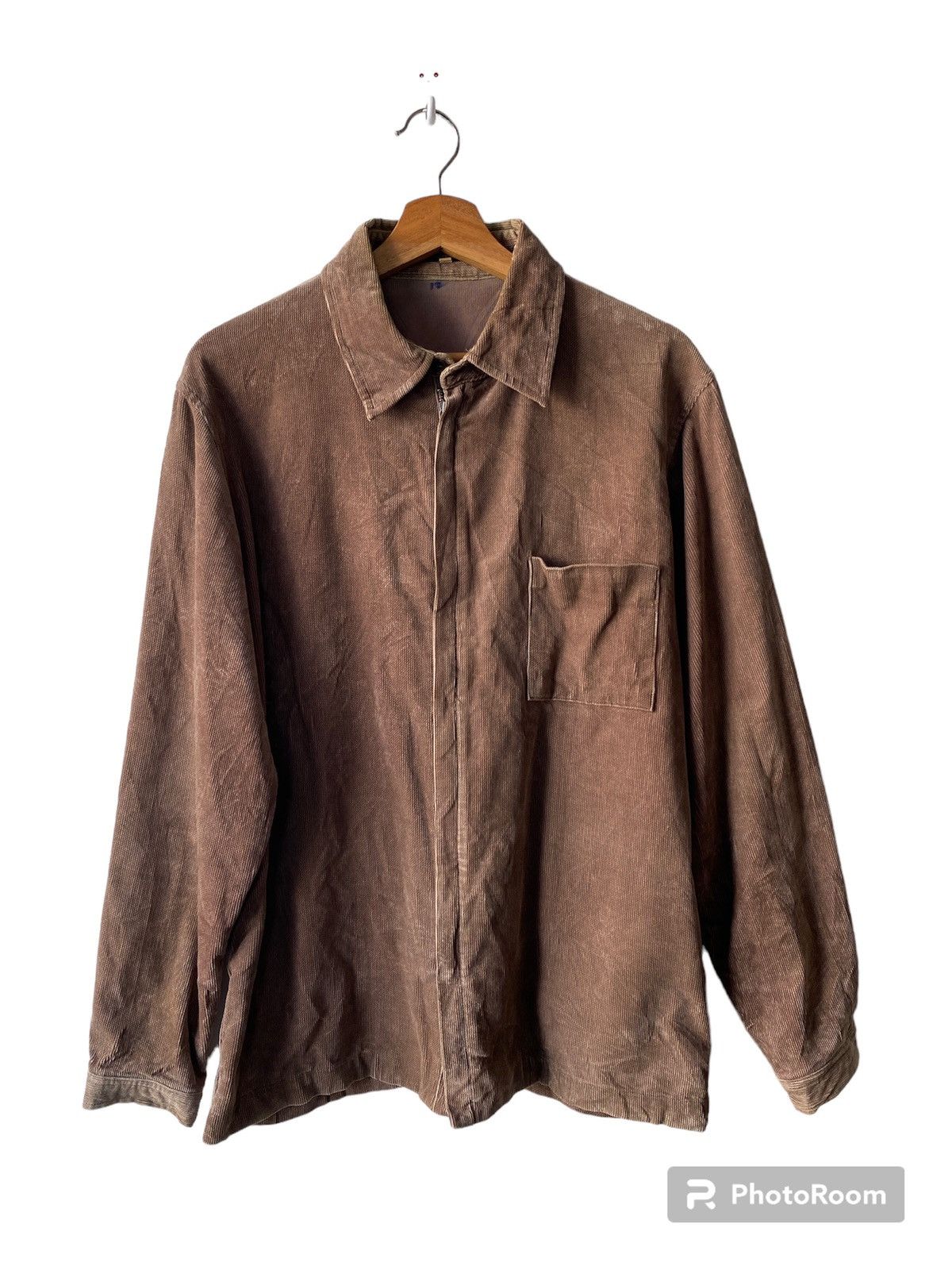 Issey Miyake 1990s - Tete Homme By Issey Miyake Corduroy Zipper Shirt Size US L / EU 52-54 / 3 - 1 Thumbnail