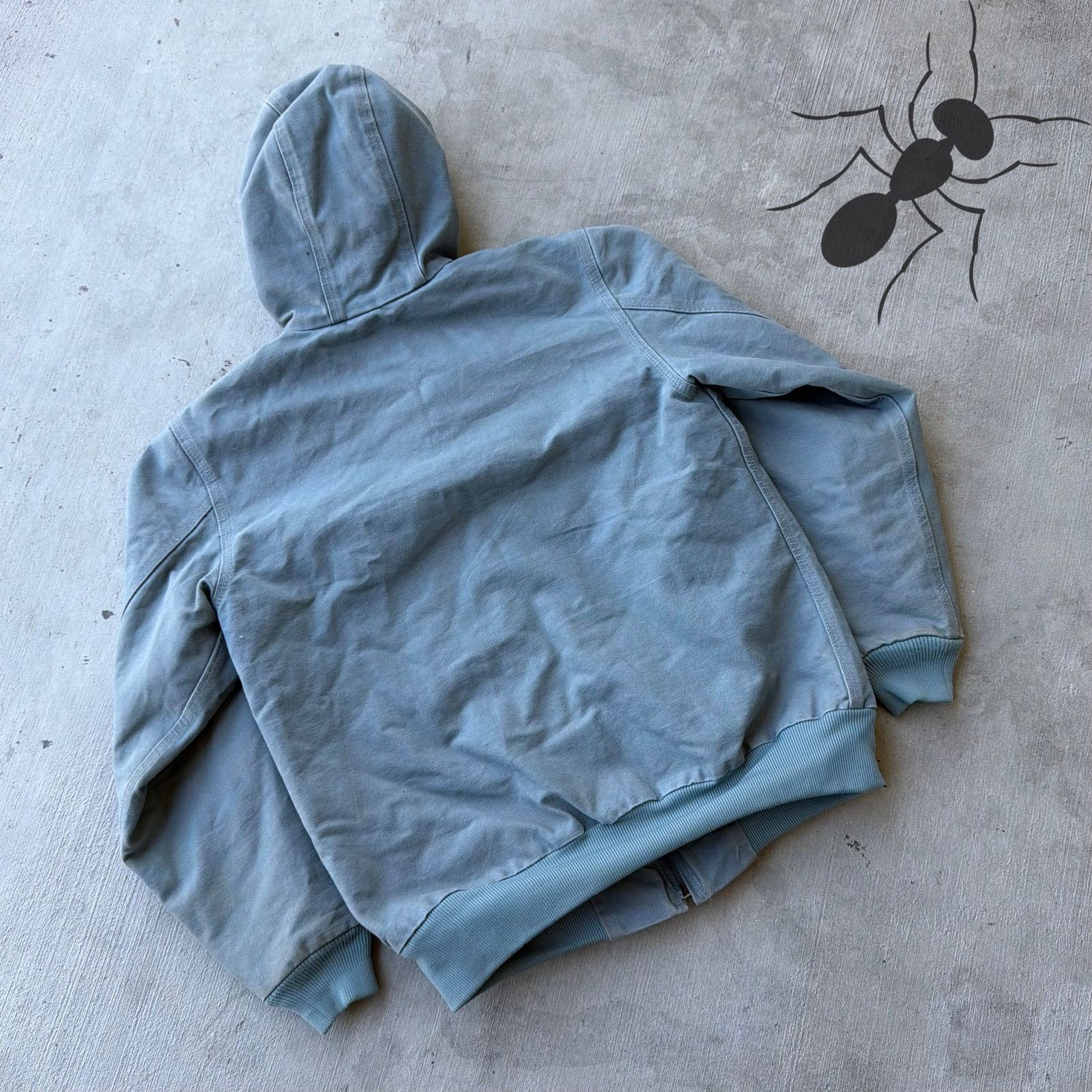 Carhartt × Vintage Carhartt WOMENS WJ130 Light blue hooded work wear jacket Size US S / EU 44-46 / 1 - 6 Thumbnail