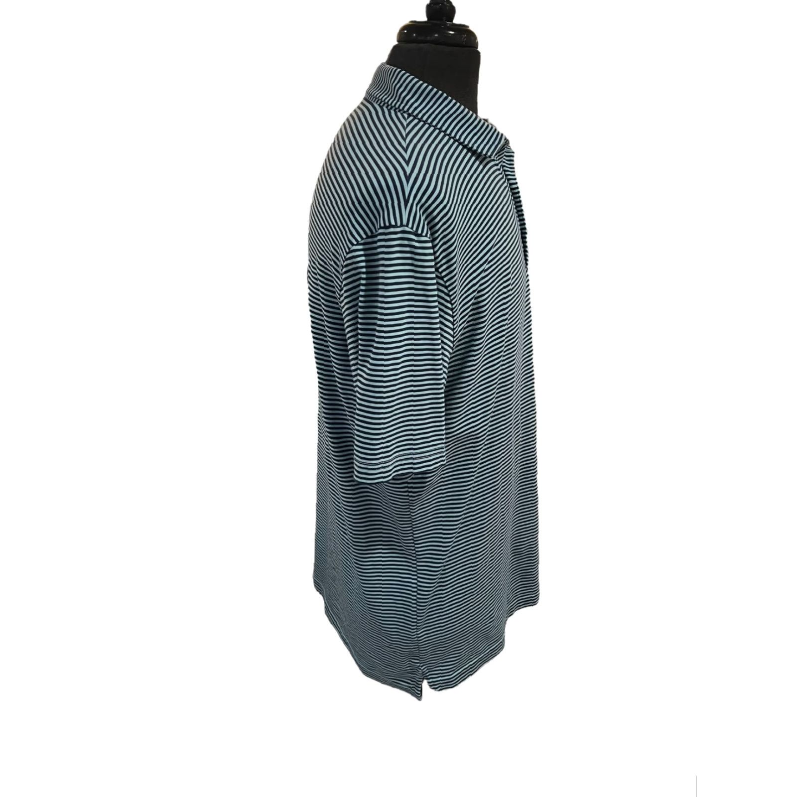 Peter Millar Peter Millar Seaside Wash Polo Shirt Mens L Blue Green Striped Casual Stretch Polo Size US L / EU 52-54 / 3 - 5 Thumbnail