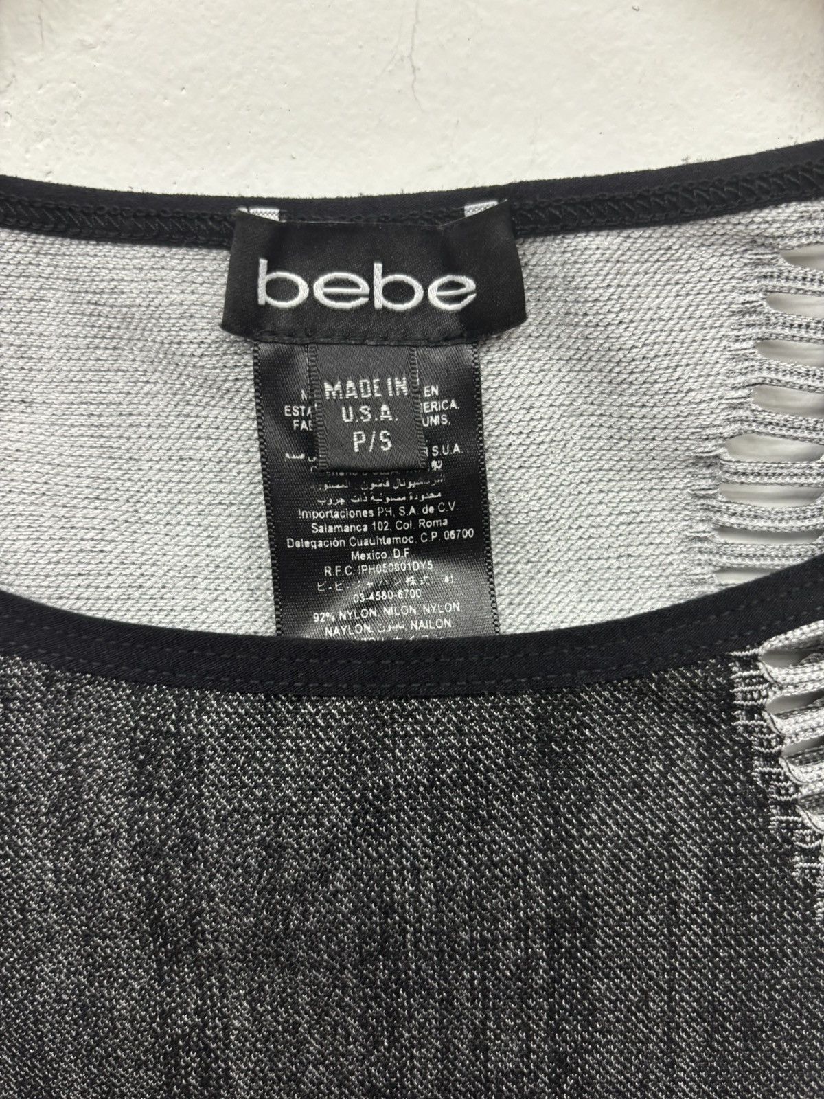 Bebe Bebe gray and silver Cutout Bodycon mini off-shoulder dress Size S / US 4 / IT 40 - 3 Thumbnail