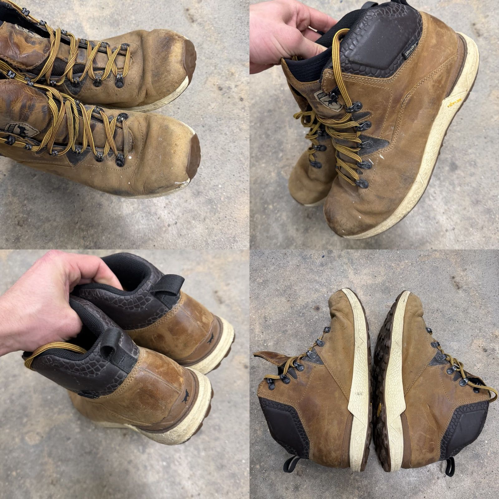 Vintage Irish Setter Canyons Boots Mens 11 Brown Vibram Leather 2856 DISTRESSED Leather Waterproof Ankle Boot Mens Brown Shoes Size US 11 / EU 44 - 8 Thumbnail