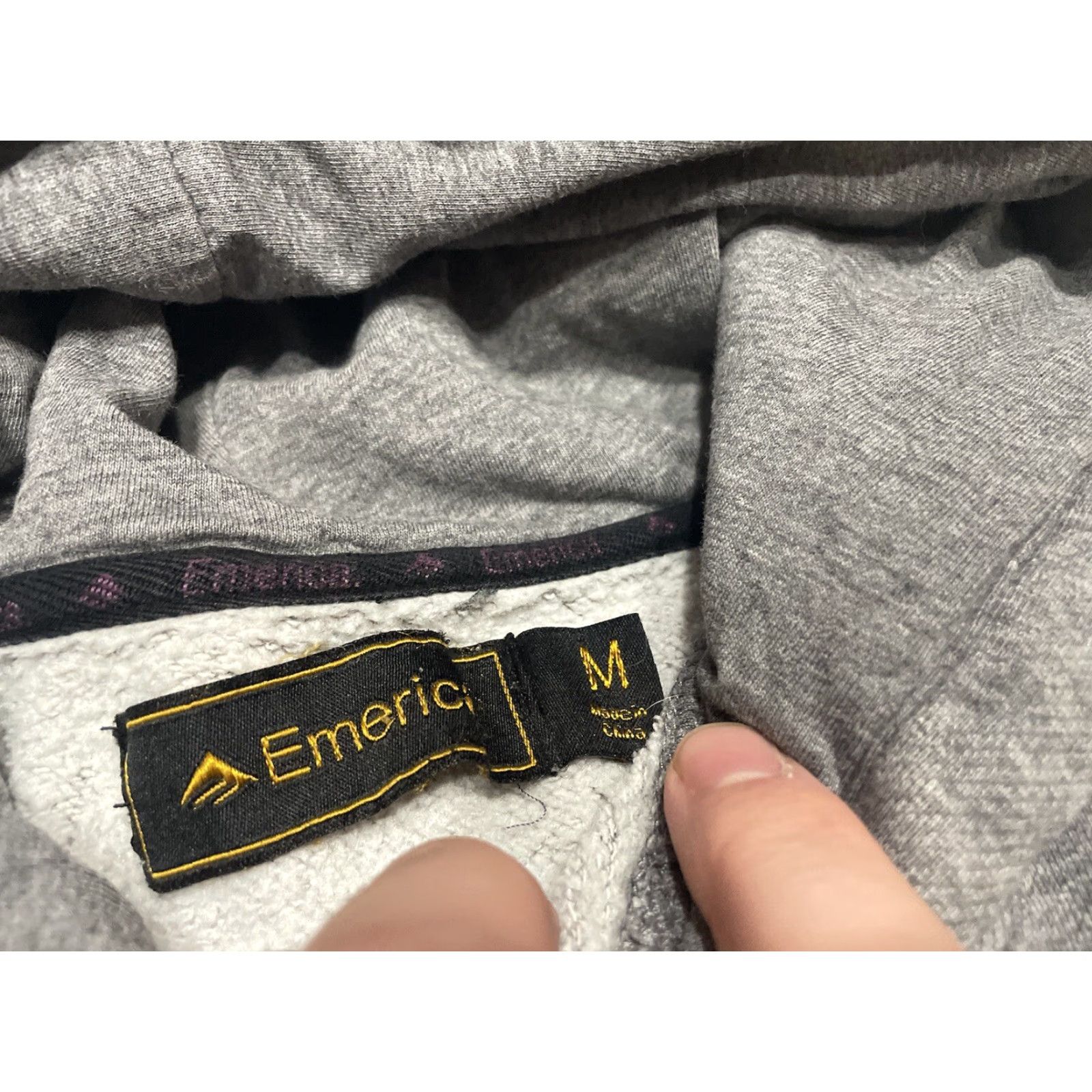 Emerica VINTAGE Emerica Skate Hoodie Men M Gray 90s Pullover Skateboarding Size US M / EU 48-50 / 2 - 3 Thumbnail