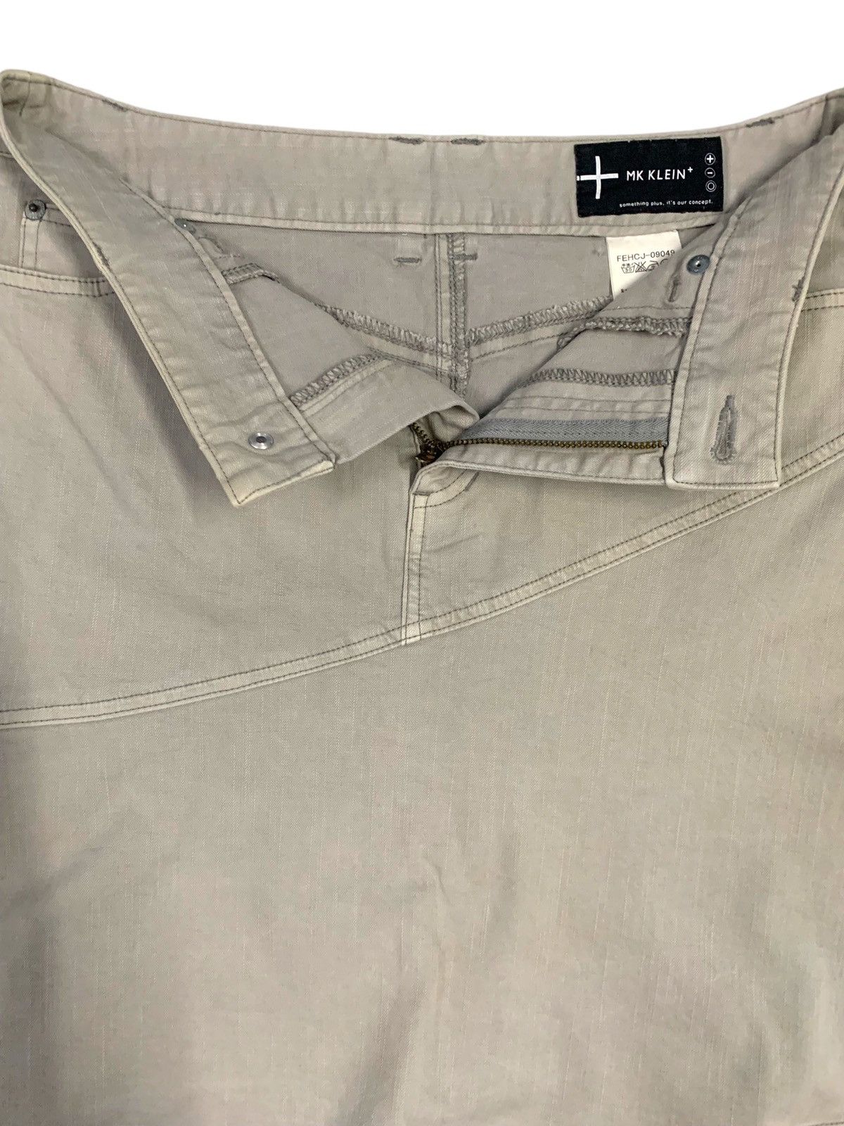 Michel Klein Vintage Y2K MK Klein Michel Klein Grey Denim Mini Skirt Size 27" / US 4 / IT 40 - 8 Thumbnail