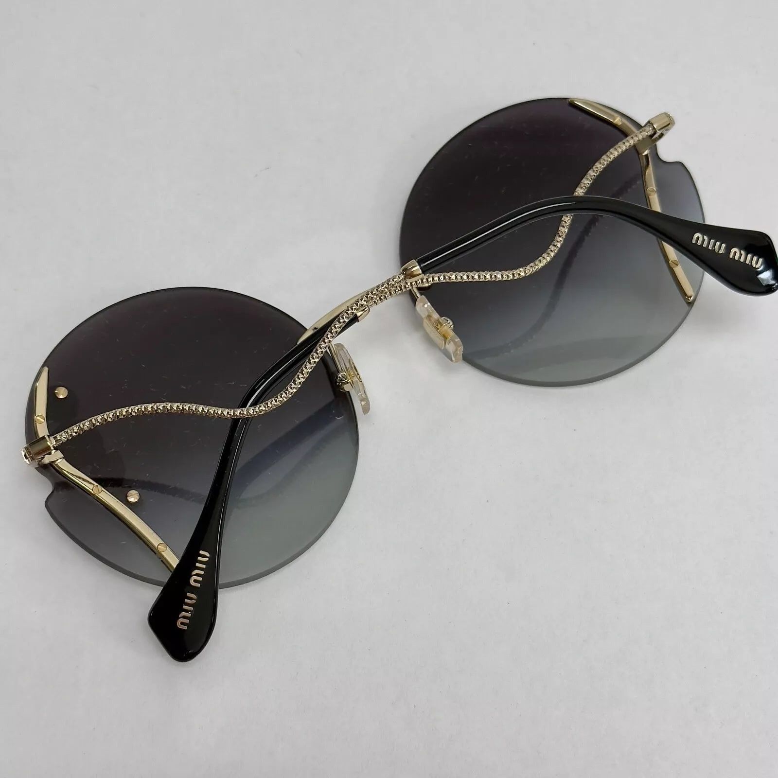 Miu Miu MIU MIU LA MONDAINE MU50XS Gray Rimless Round Sunglasses 50X Size ONE SIZE - 8 Thumbnail