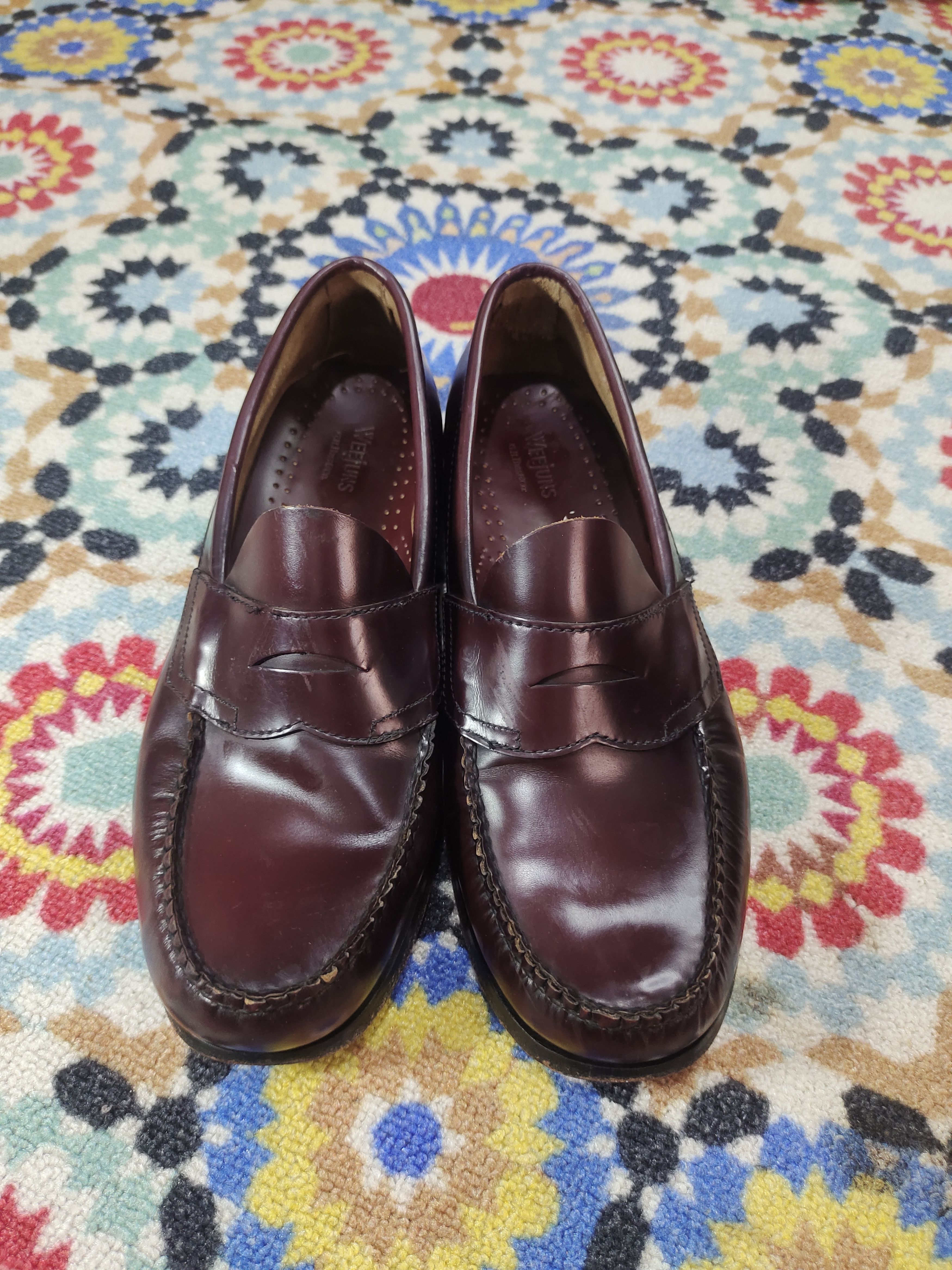 G.H. Bass & Co. GH Bass Weejuns Logan Penny Loafers Wine/Burgundy Size US 9 / EU 42 - 5 Thumbnail