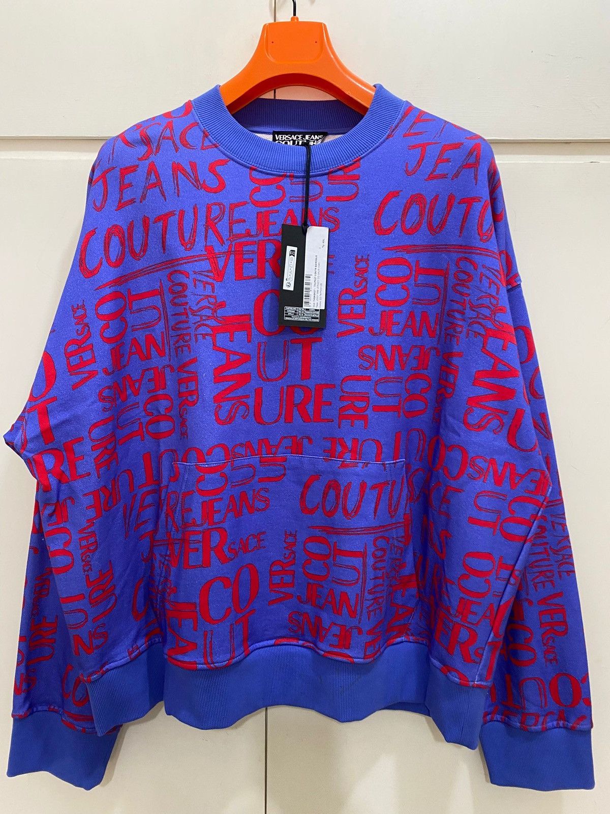Versace Jeans Couture Versace Jeans Culture Jersey Co Majr sweatshirt, XXL, blue, Size US XXL / EU 58 / 5 - 2 Thumbnail