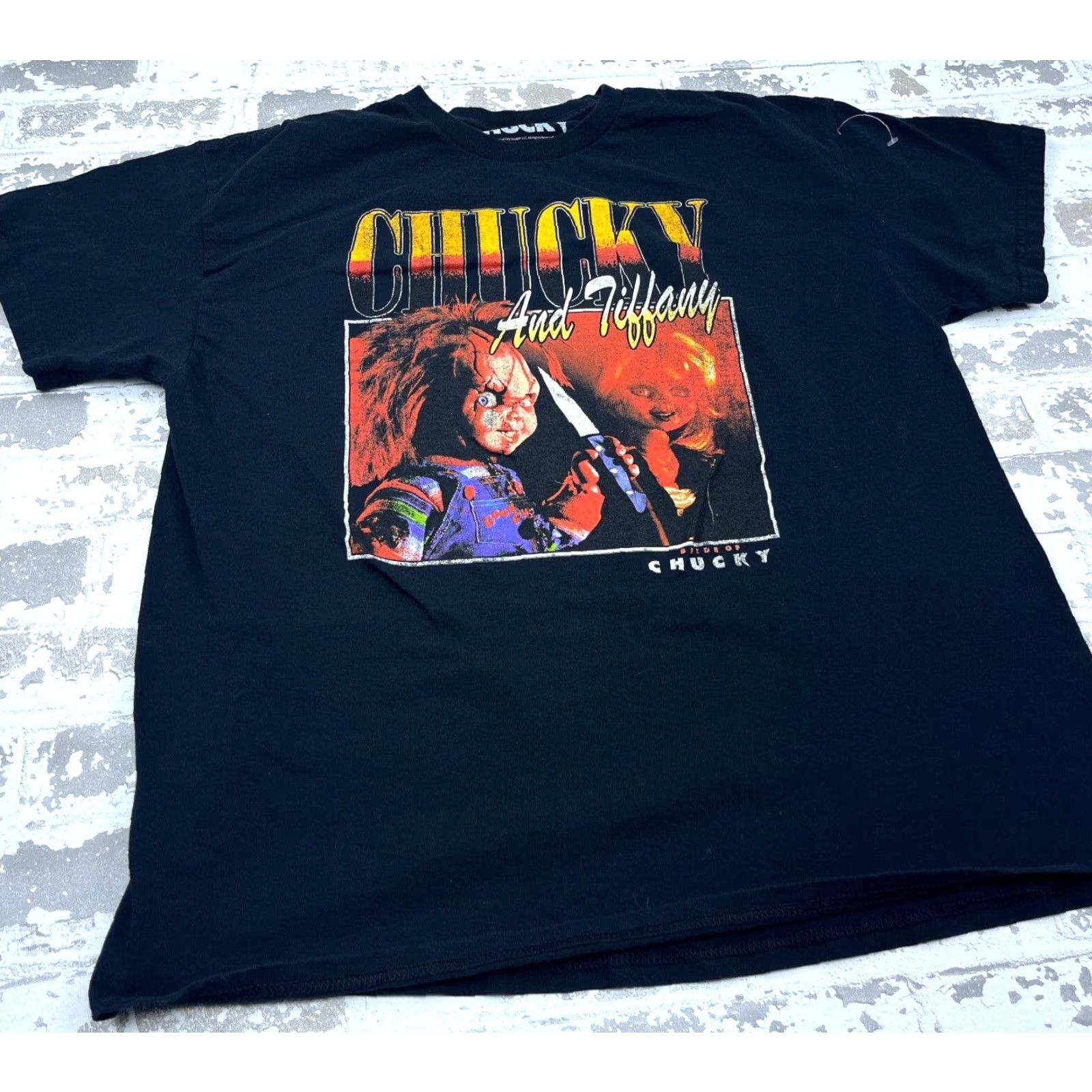 Ripple Junction Bride Of Chucky Shirt Men XL Black Tee Horror Retro Graphic Print Logo Ripple Junction T-Shirt Halloween Movie Punk Goth Size US XL / EU 56 / 4 - 4 Thumbnail