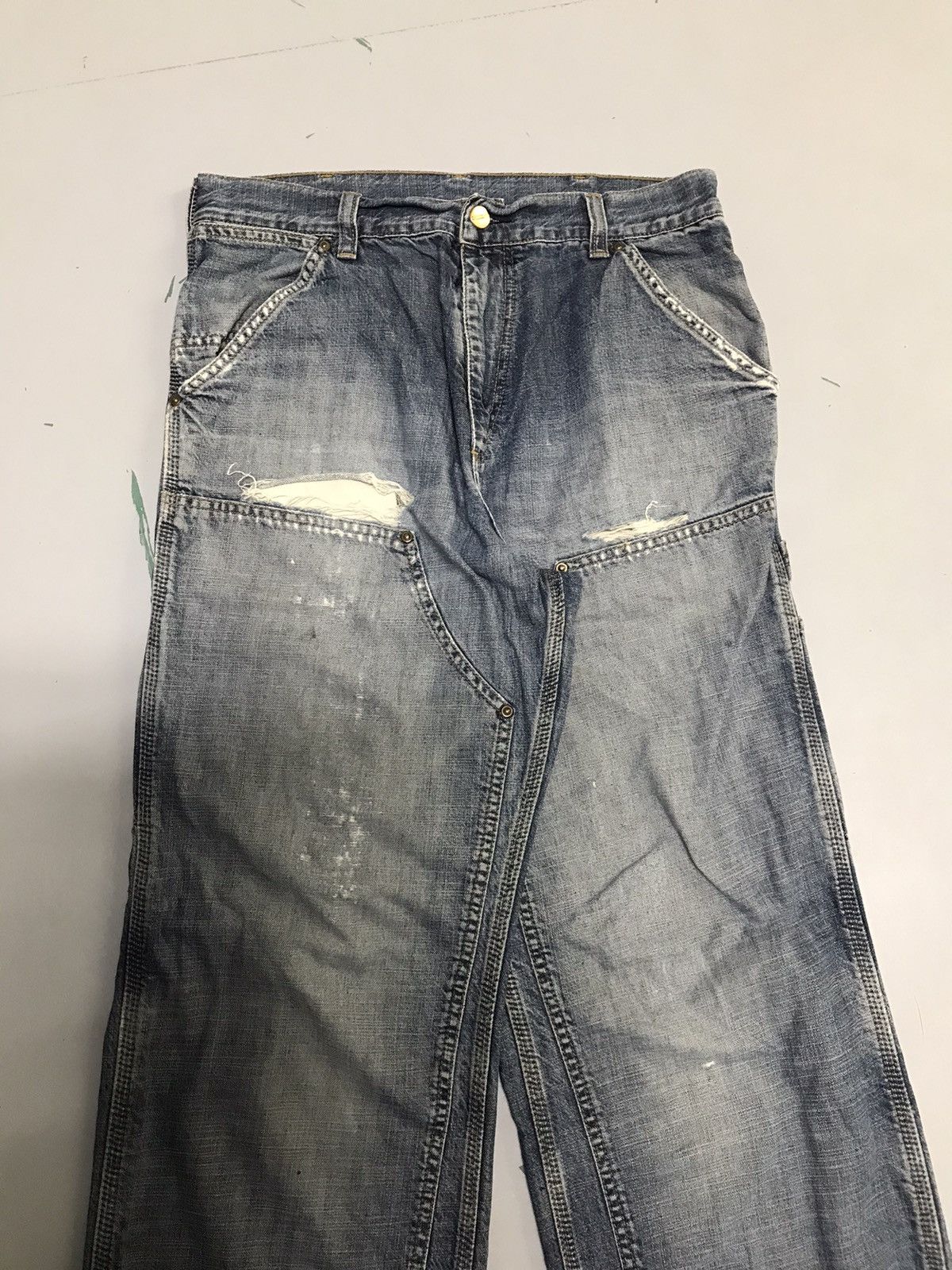 Carhartt Vintage carhartt damaged double knee denim Size US 32 / EU 48 - 4 Thumbnail