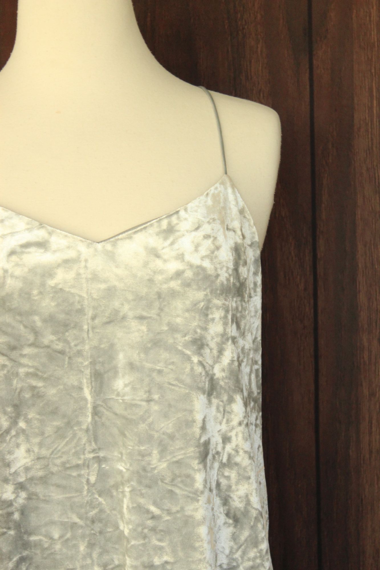 Other CeCe Dress, Silver Velvet Mini, Size 4, Racerback Size S / US 4 / IT 40 - 4 Thumbnail