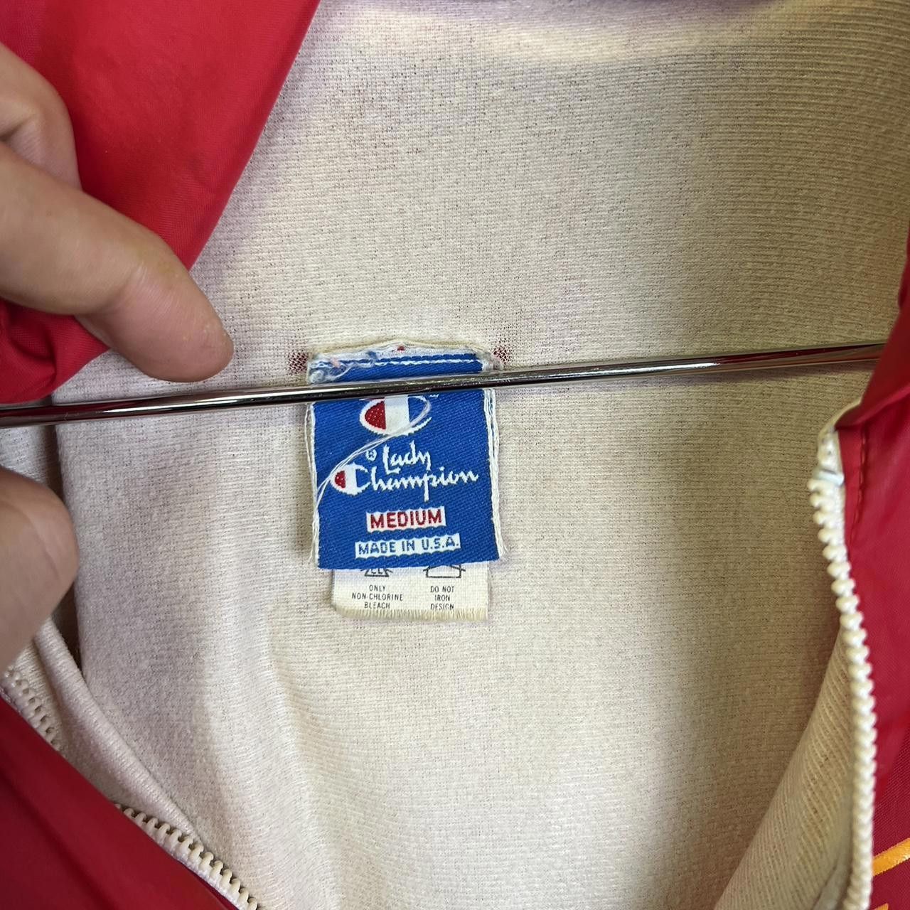 Champion Vintage Fenwick Falcons Pullover Jacket - Red & Yellow Size US M / EU 48-50 / 2 - 6 Thumbnail