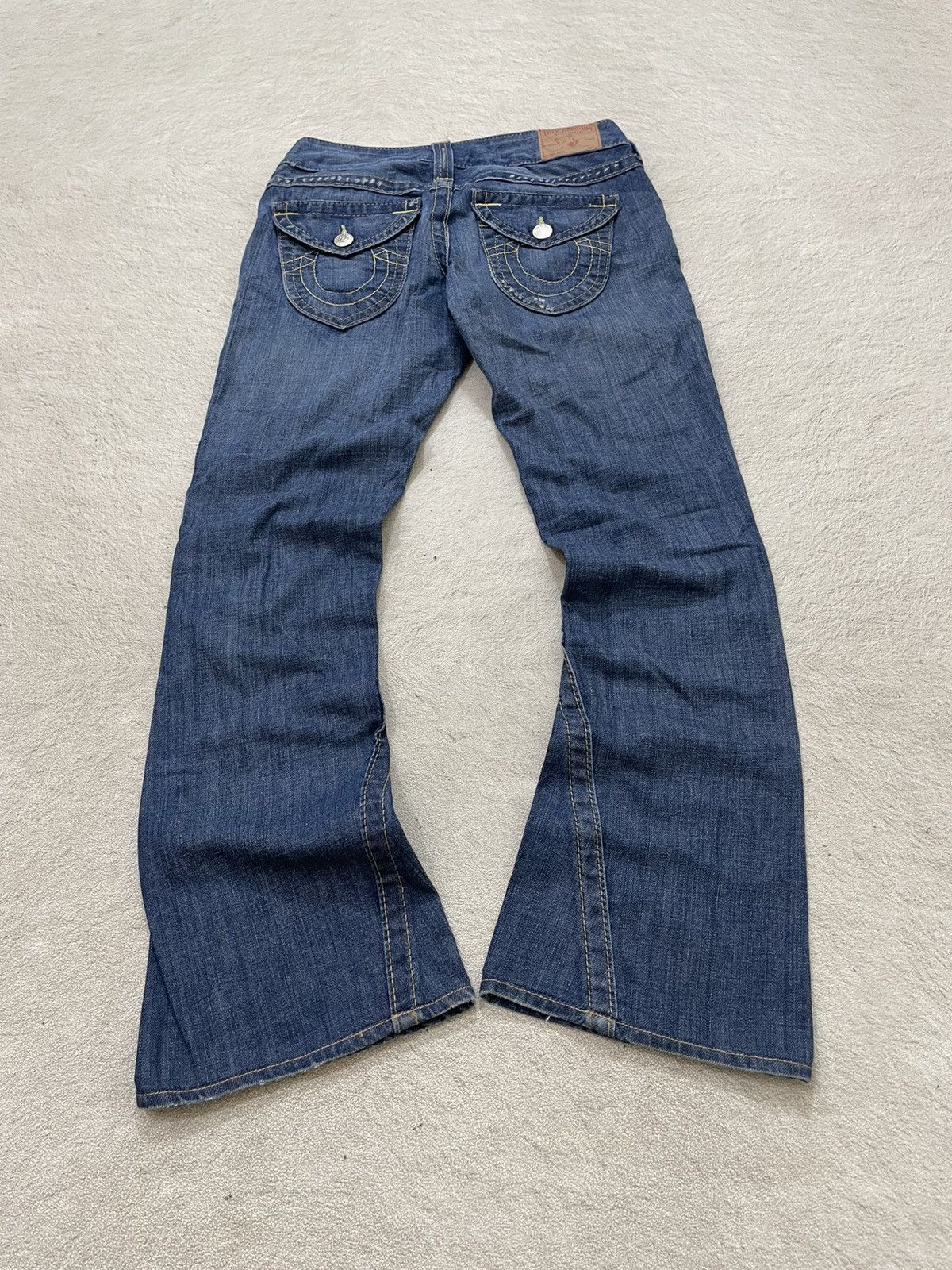 Japanese Brand 2000s Diesel Flare Denim Ripped Bootcut Jeans Wash Y2K Size US 28 / EU 44 - 8 Thumbnail