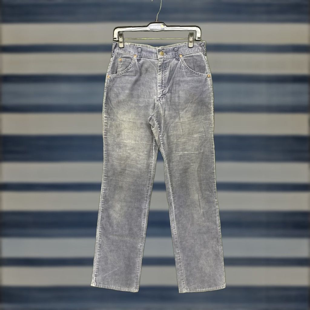Lee VINTAGE Lee Gray Corduroy Pants Mens 28x30 Straight Leg 5-Pocket Lee 101 Z USA USA 80s 90s Mens Size US 28 / EU 44 - 1 Thumbnail
