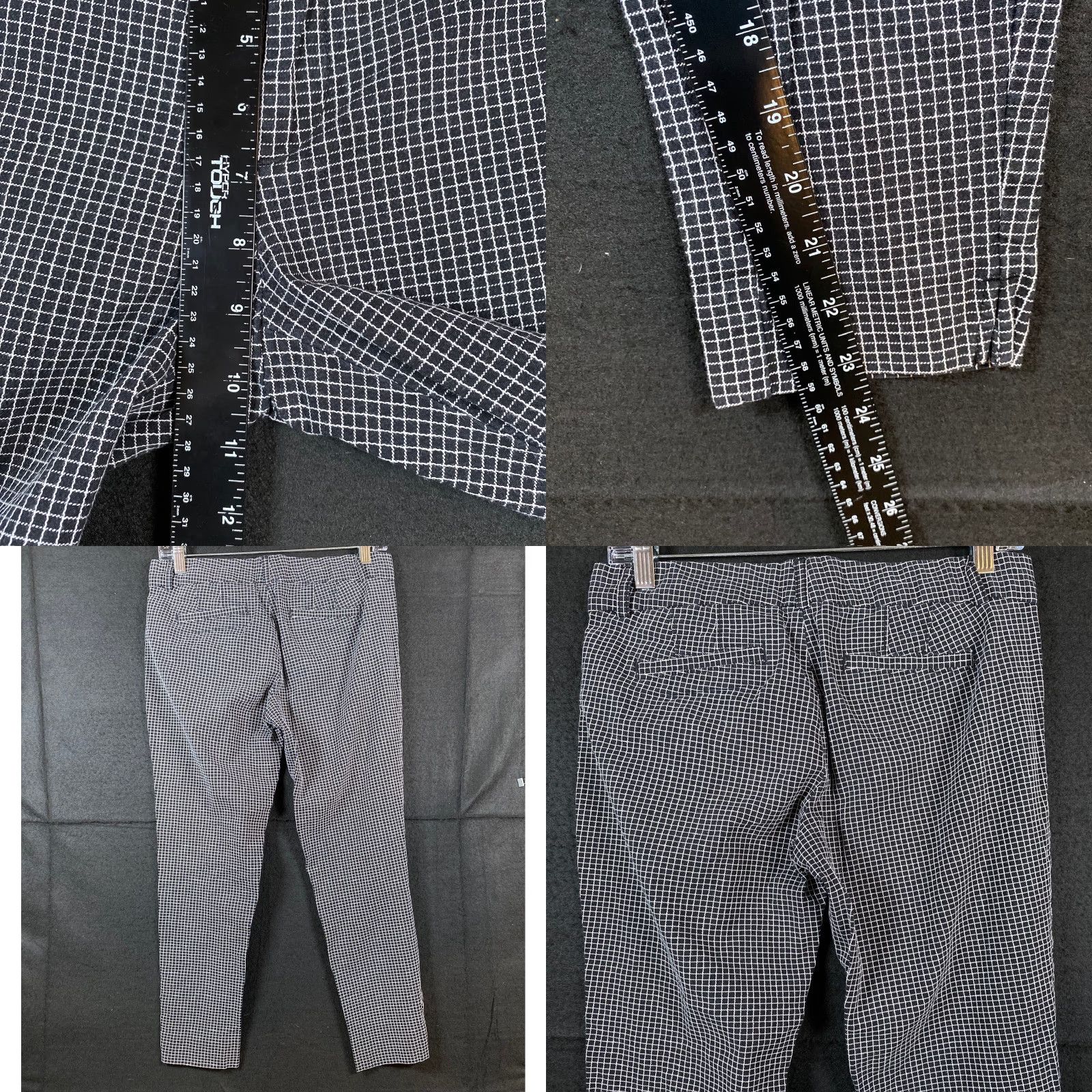 Banana Republic Banana Republic Womens Pants Black White Sloan Cropped Ankle Stretch 6P Size 30" / US 8 / IT 44 - 8 Thumbnail