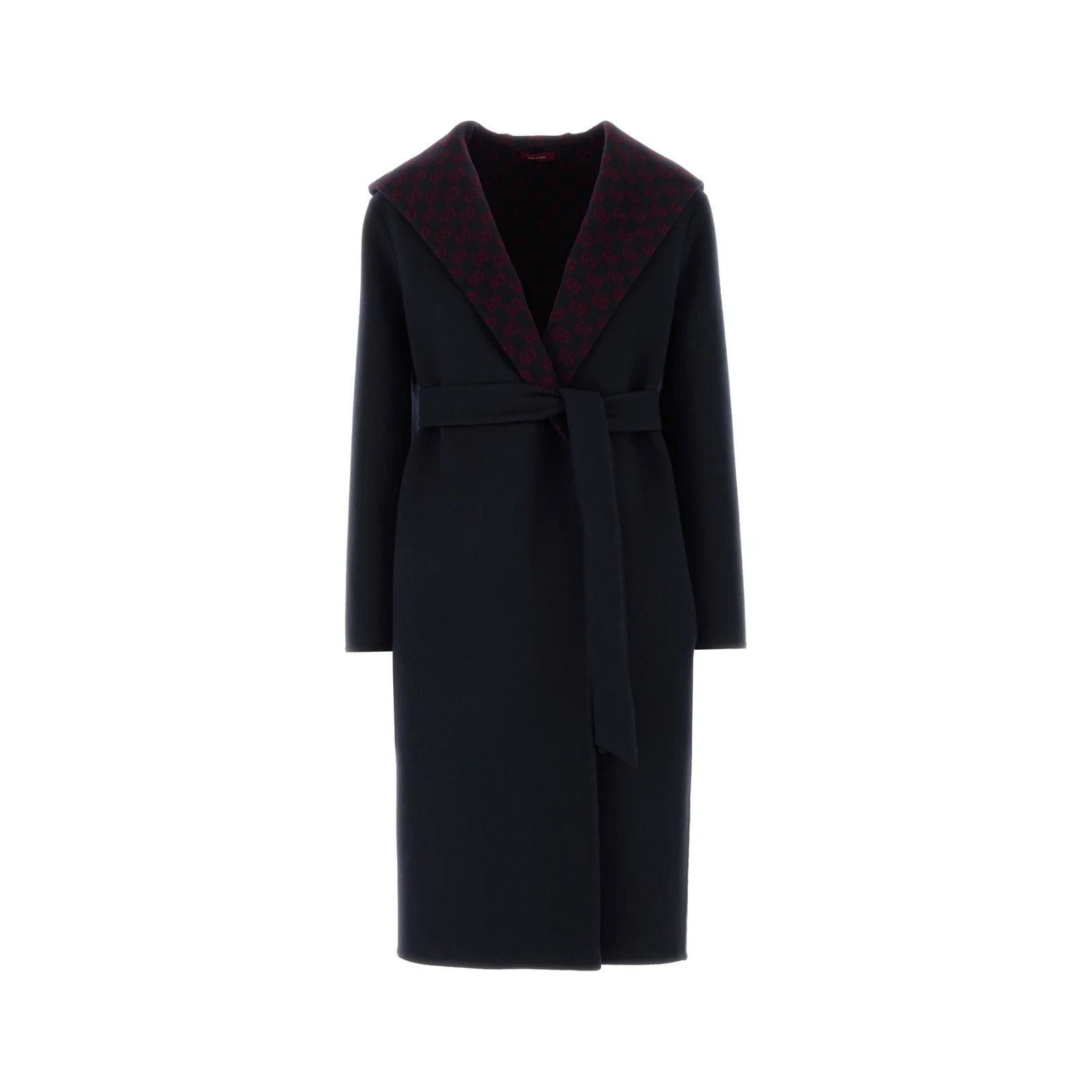 GUCCI Navy Blue Wool Blend Reversible Coat New & Authentic (