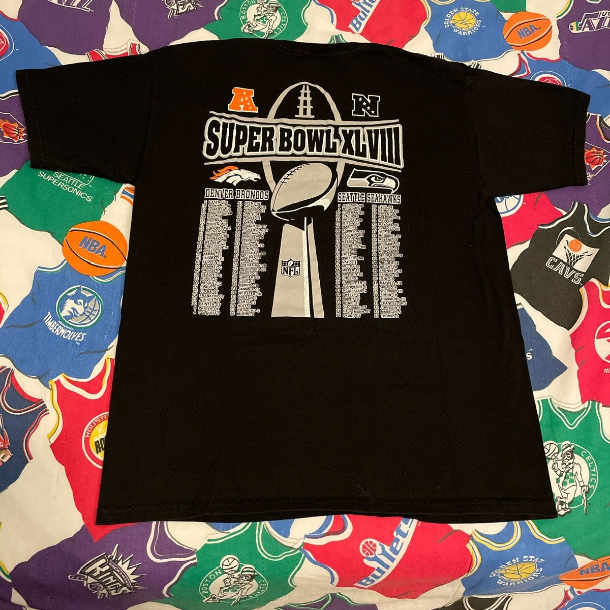 NFL × Vintage Modern NFL Denver Broncos vs Seattle Seahawks Super Bowl Tee Size US L / EU 52-54 / 3 - 2 Thumbnail