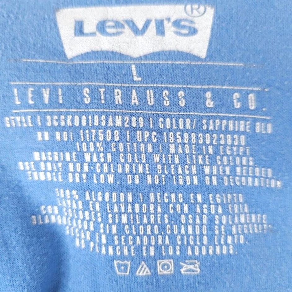 Levi's Levi's T Shirt Mens Large Blue Mountain Sunset Streetwear Crew Neck Short Sleeve Cotton Shirt Mens Size US L / EU 52-54 / 3 - 5 Thumbnail