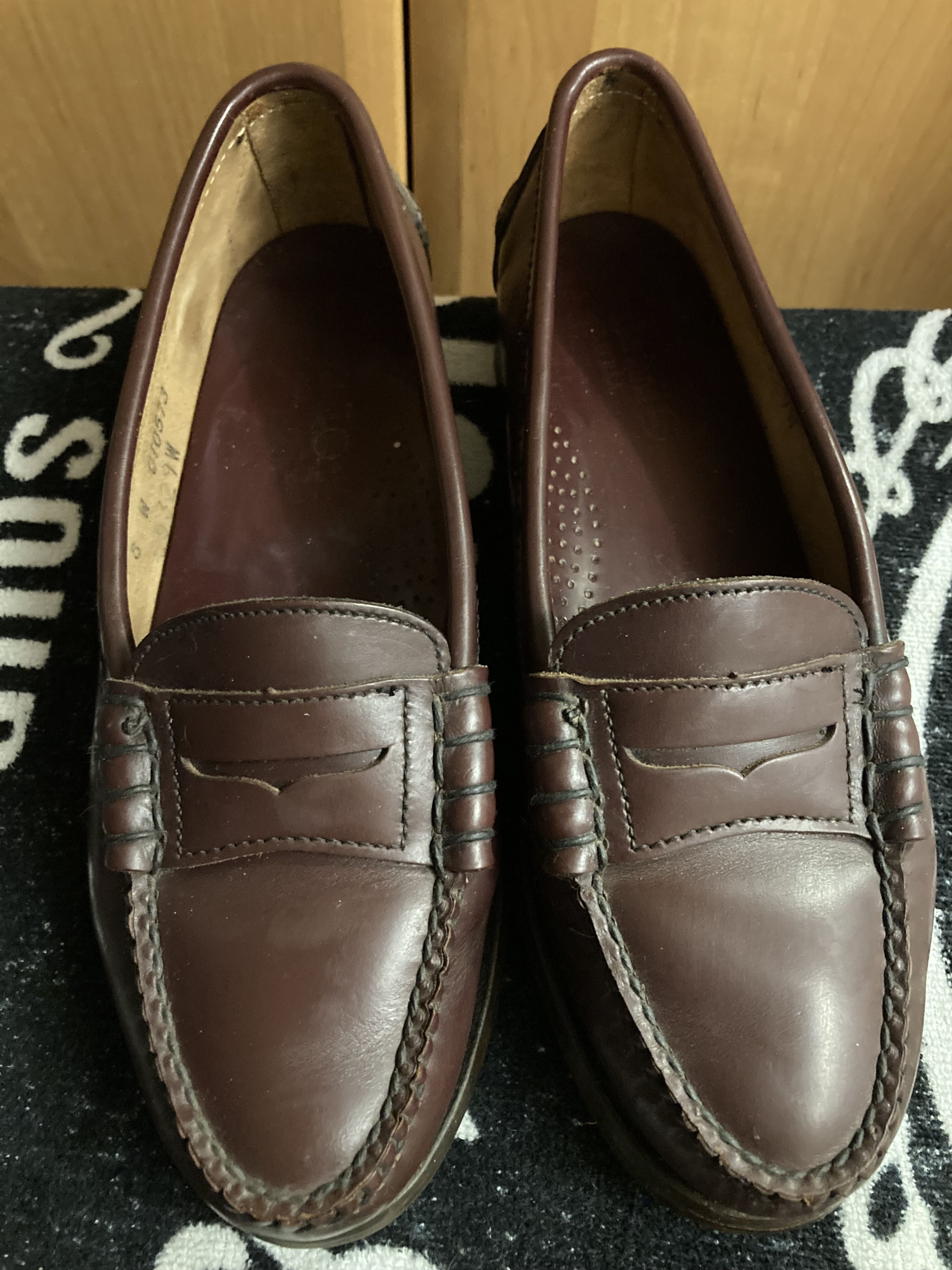 Timberland × Vintage Rare Vintage Timberland Penny Loafers Shoes Burgundy Red, Size US 8 / IT 38 - 2 Thumbnail