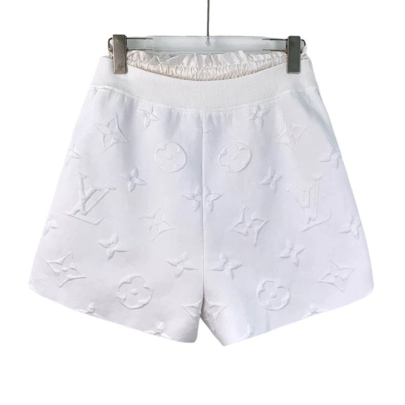Louis Vuitton Louis Vuitton size s 24 white logo embossed cotton lace-up Size 24" / US 00 / IT 34 - 2 Thumbnail
