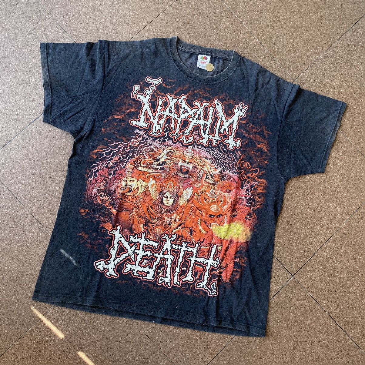 Band Tees × Vintage Napalm death Grind Takes No Slaves Shirt Size US XL / EU 56 / 4 - 1 Thumbnail