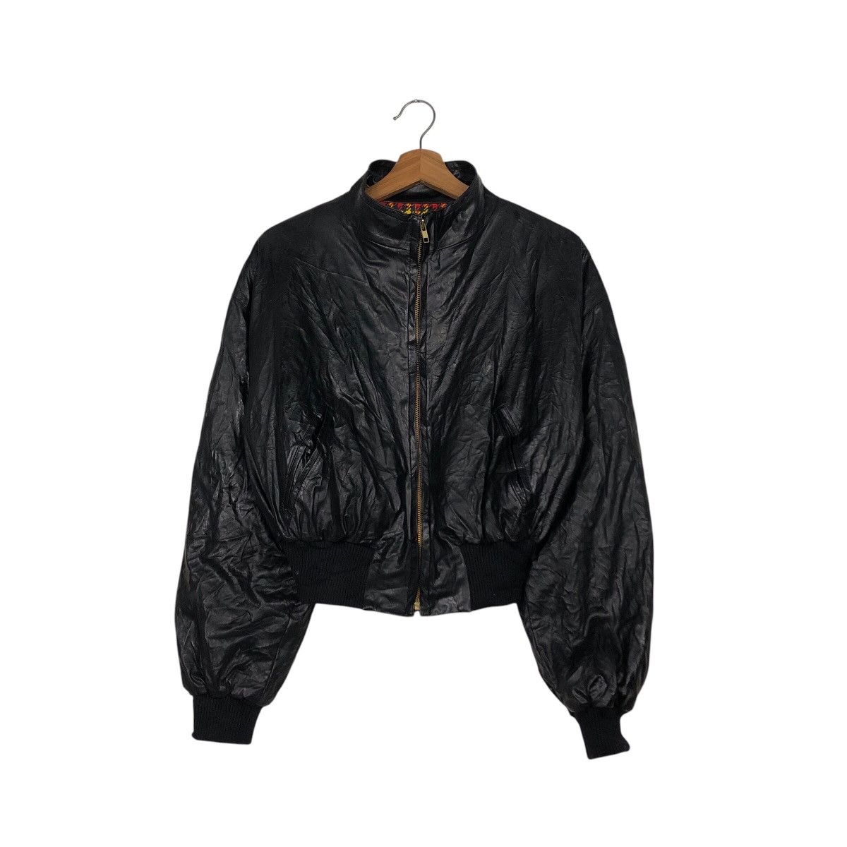 Japanese Brand Vintage Bomber Leather Jacket 49Av Junko Shimada Full Print Size US M / EU 48-50 / 2 - 2 Thumbnail