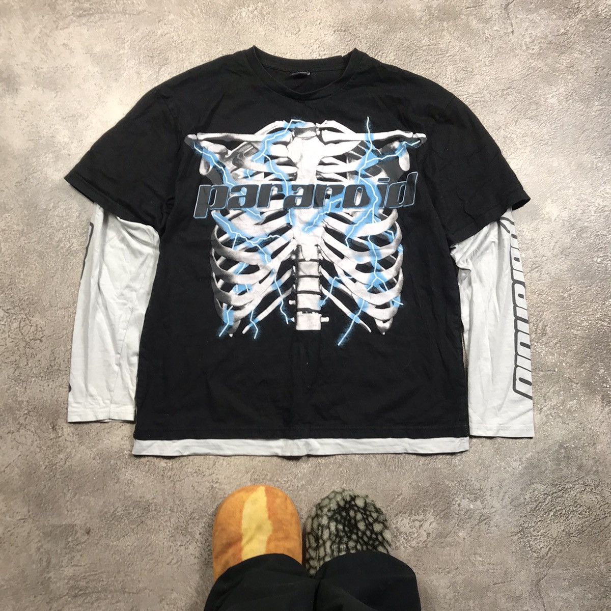 Vintage Vintage Y2K Skeleton Graphic Tee Layered Skate Streetwear M Size US M / EU 48-50 / 2 - 1 Thumbnail