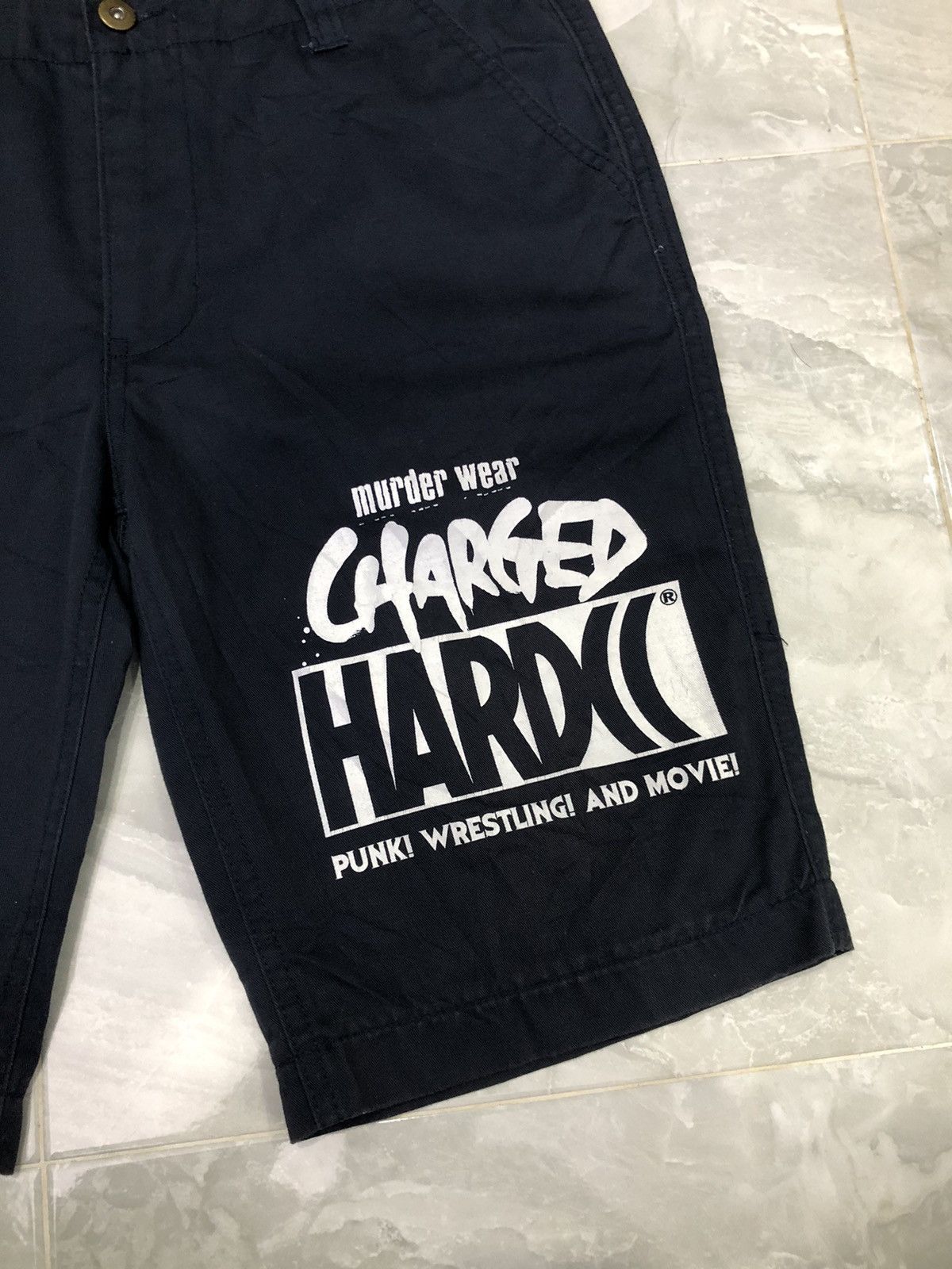 Japanese Brand Hardcore Chocolate Graphic Shorts –Japan Street Cult Classic Size US 30 / EU 46 - 2 Thumbnail