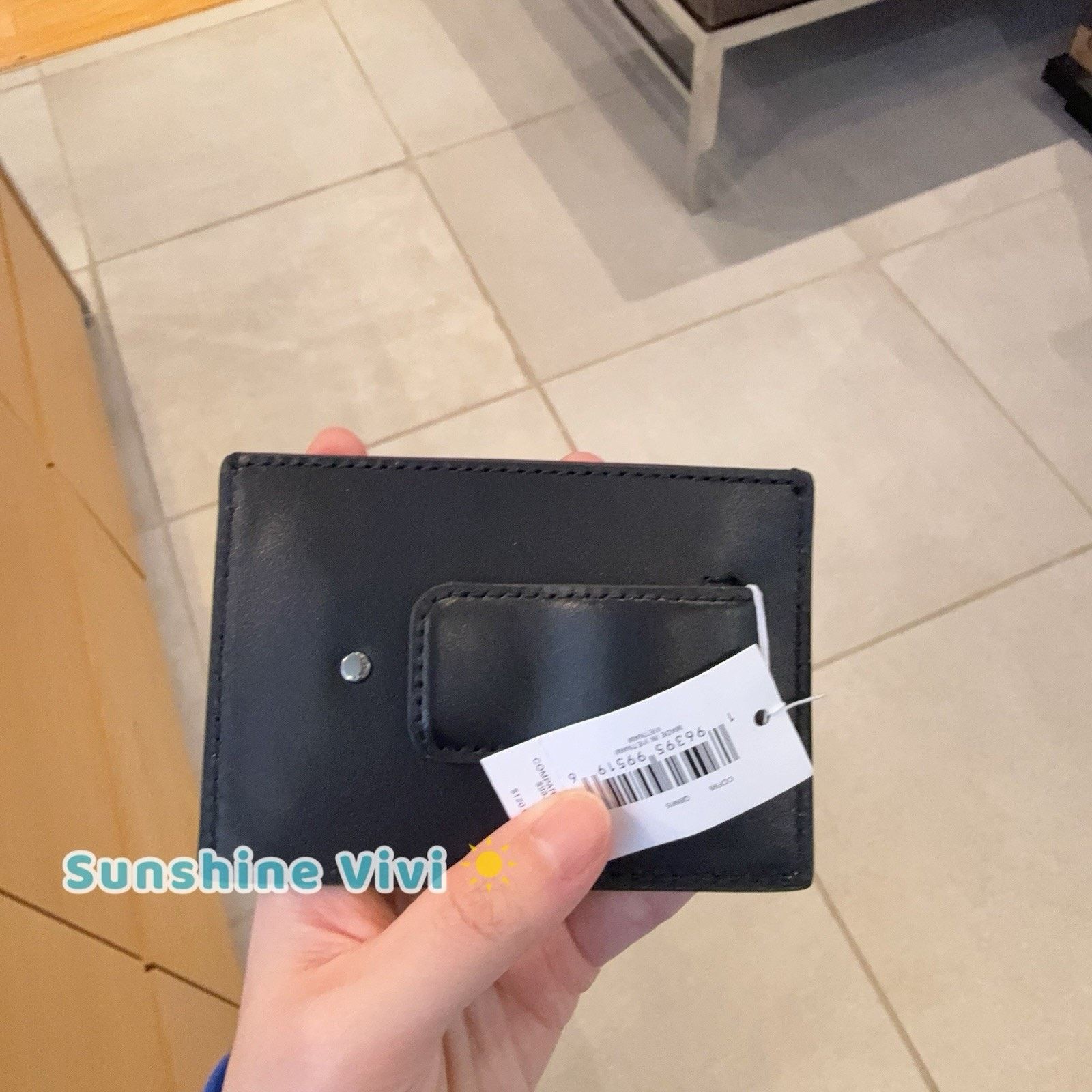 Coach NWT Coach Card Case With Money Clip CCF98 Charcoal/Black Size ONE SIZE - 3 Thumbnail