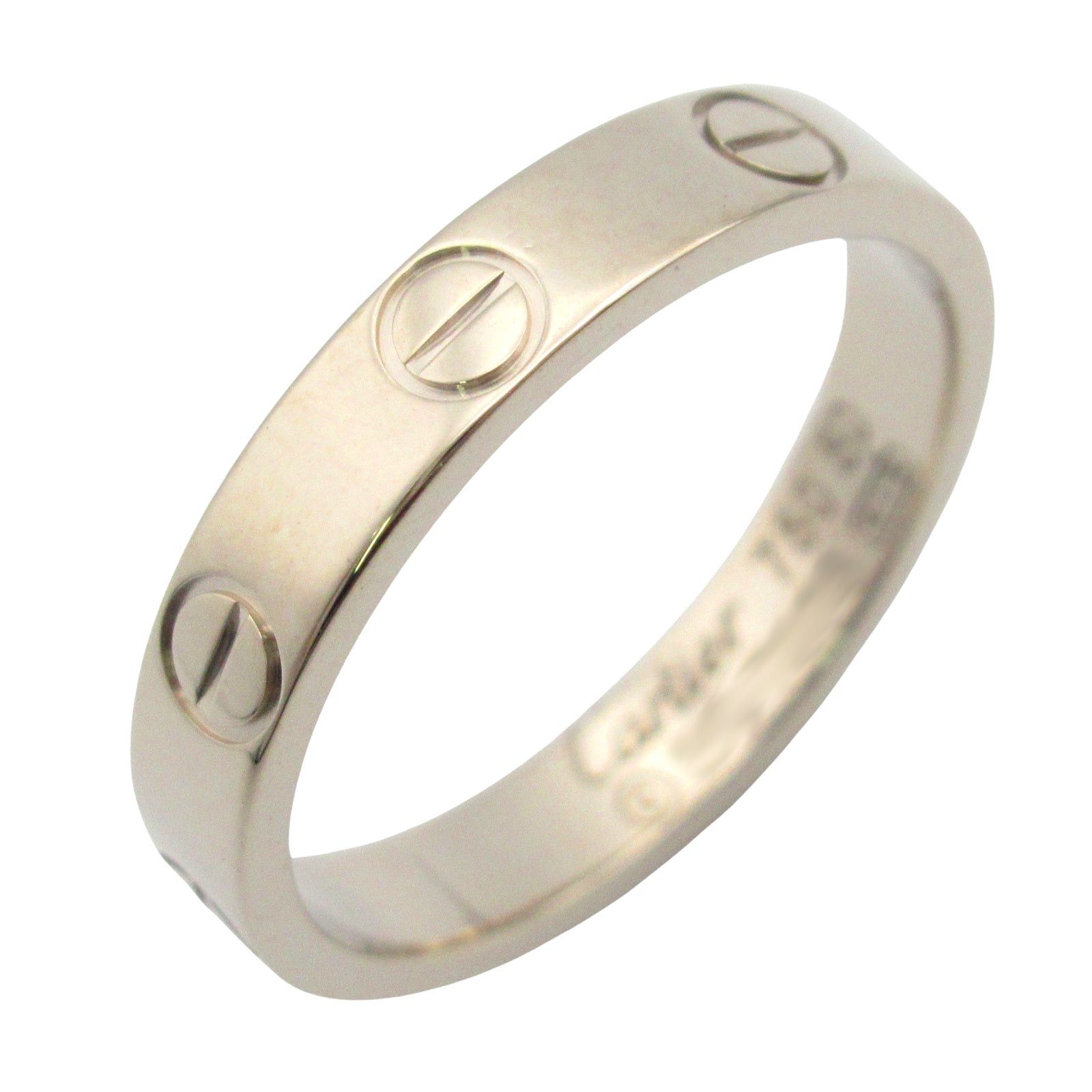 Cartier Cartier Mini Love Ring K18Wg (White Gold) Silver Size ONE SIZE - 1 Thumbnail
