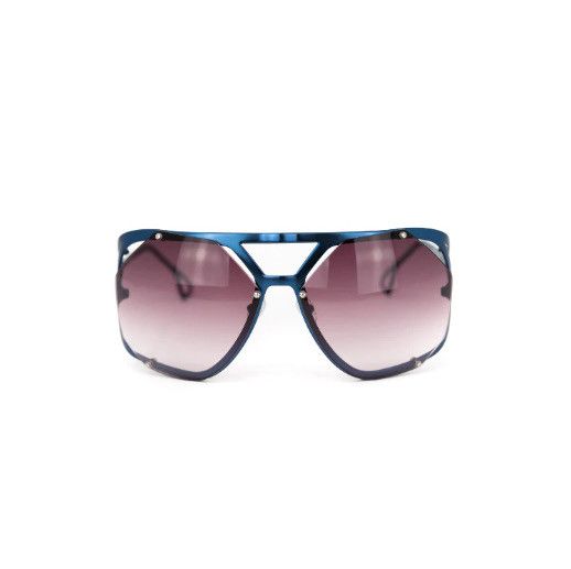Raf Simons Raf Simons Shield Blue Metal Special with Grey Lenses Size ONE SIZE - 1 Thumbnail