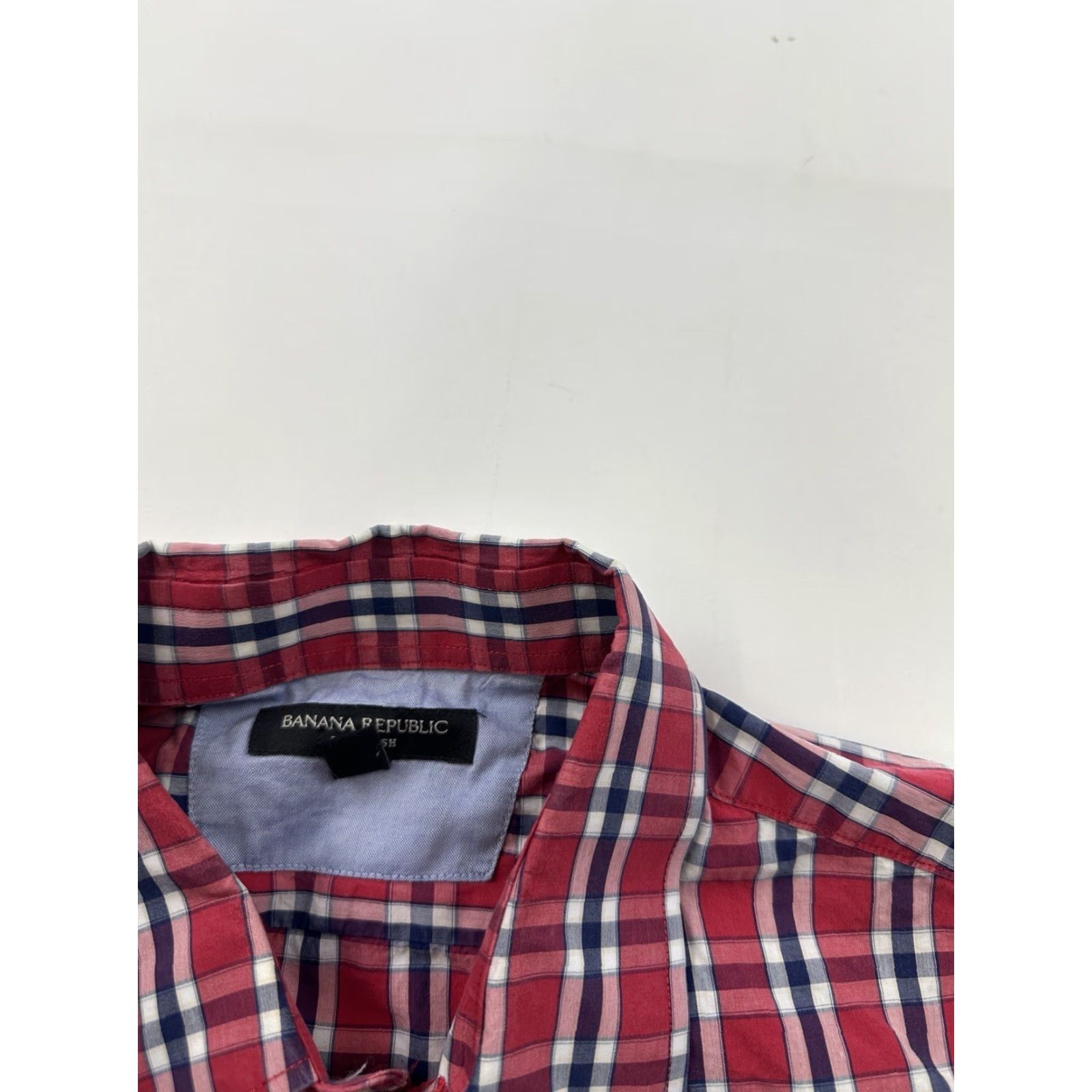 Banana Republic Banana Republic Shirt Mens Large Red Plaid Button Up Cotton Long Sleeve Casual Casual Mens L Red Button-Up Shirt Size US L / EU 52-54 / 3 - 2 Thumbnail