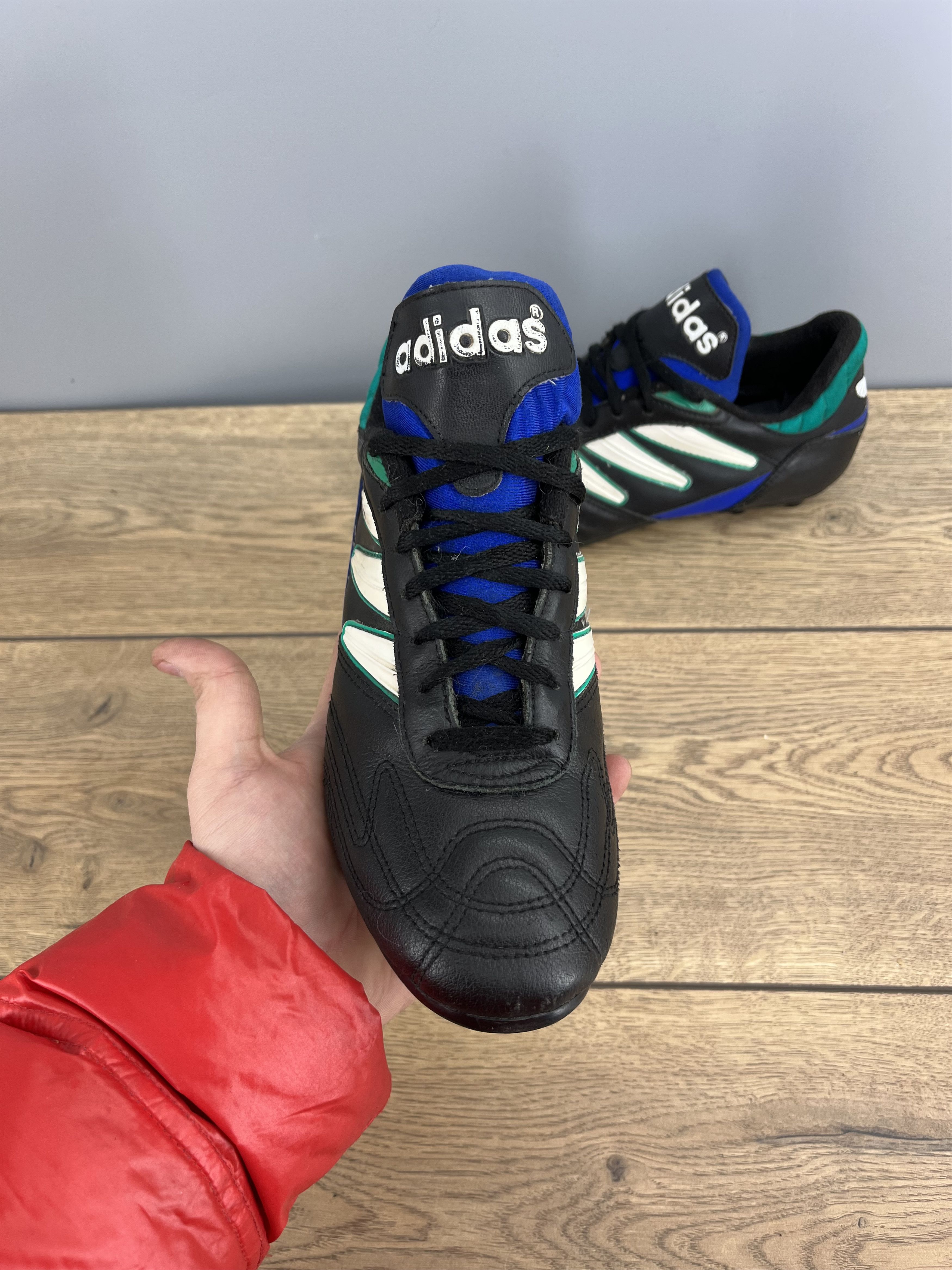 Adidas Vintage adidas Questra Soccer Cleats 1994 Black Blue Green Size US 8.5 / EU 41-42 - 4 Thumbnail
