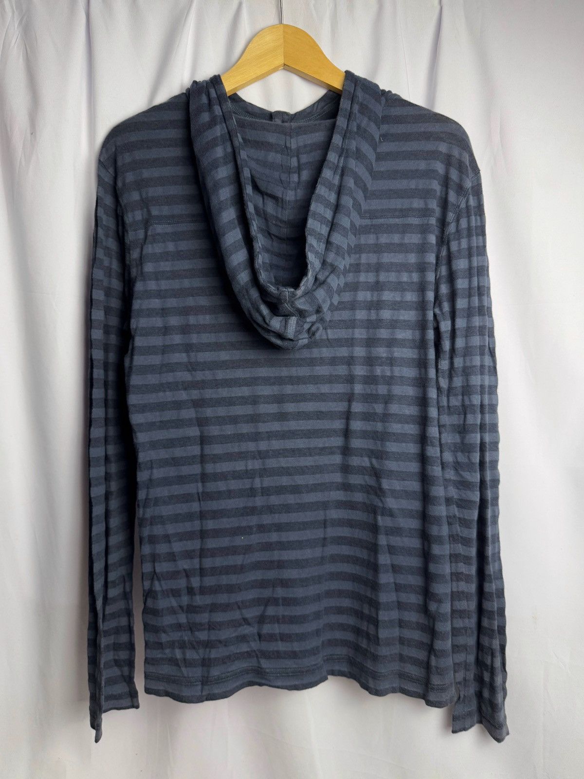 If Six Was Nine × Japanese Brand × Le Grande Bleu (L.G.B.) Japanese Stripe Hoodie Like Long Sleeve Ifsix Lgb Style Size US L / EU 52-54 / 3 - 2 Thumbnail