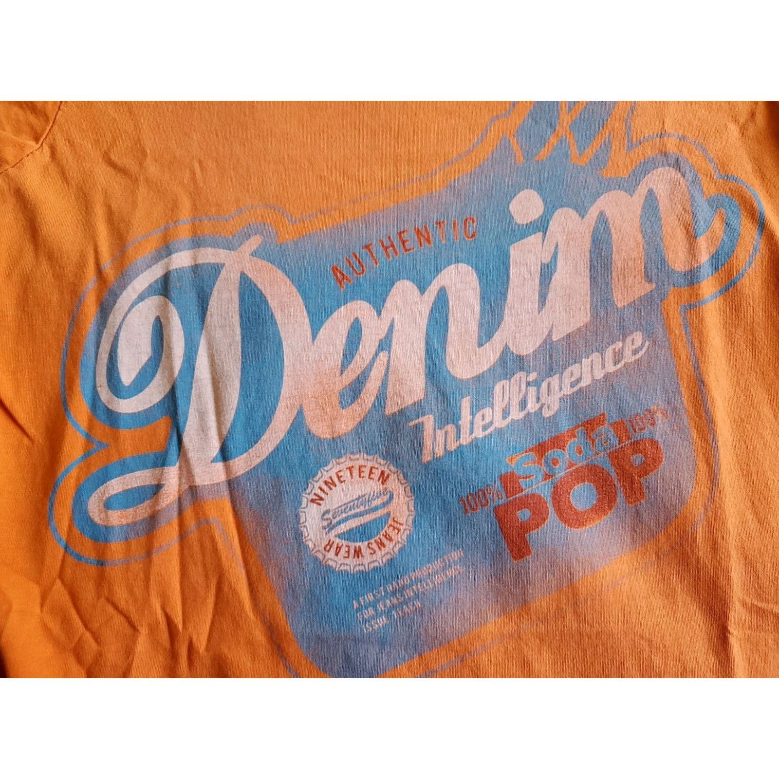 Jack & Jones JACK & JONES T-Shirt Women Crew Neck Orange Denim Cotton Blend Pop XS? No, Size S Size S / US 4 / IT 40 - 2 Thumbnail