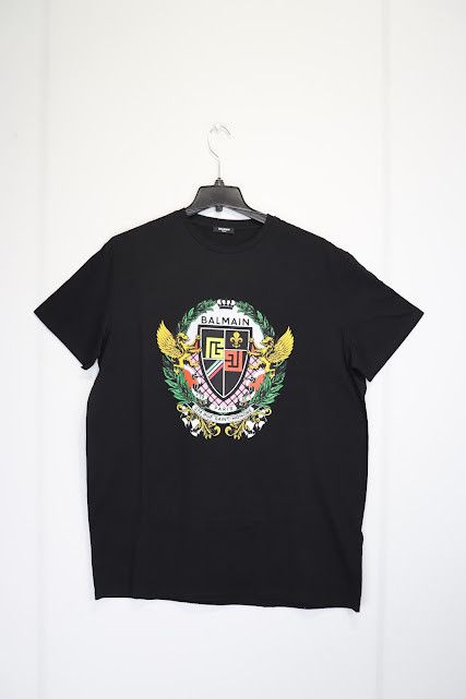 Balmain o1rshd1 Crest Logo T-Shirt / 374 Saint-Honore in Black Size US M / EU 48-50 / 2 - 3 Thumbnail