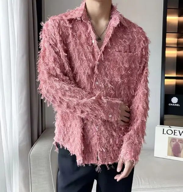 Japanese Brand Sawako x Maria Elegant Splicing Tassel Button Up Shirt Size US M / EU 48-50 / 2 - 1 Thumbnail