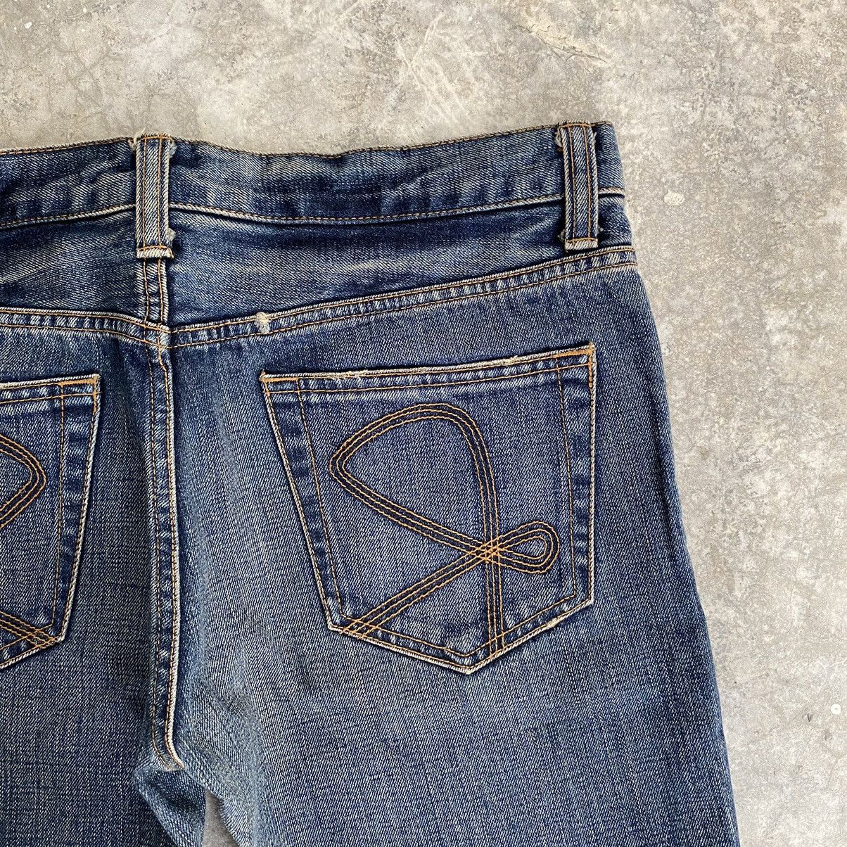 Japanese Brand Koromo X Rico Japan Mud Blue Distressed Flared Denim Jeans Size US 30 / EU 46 - 18 Thumbnail