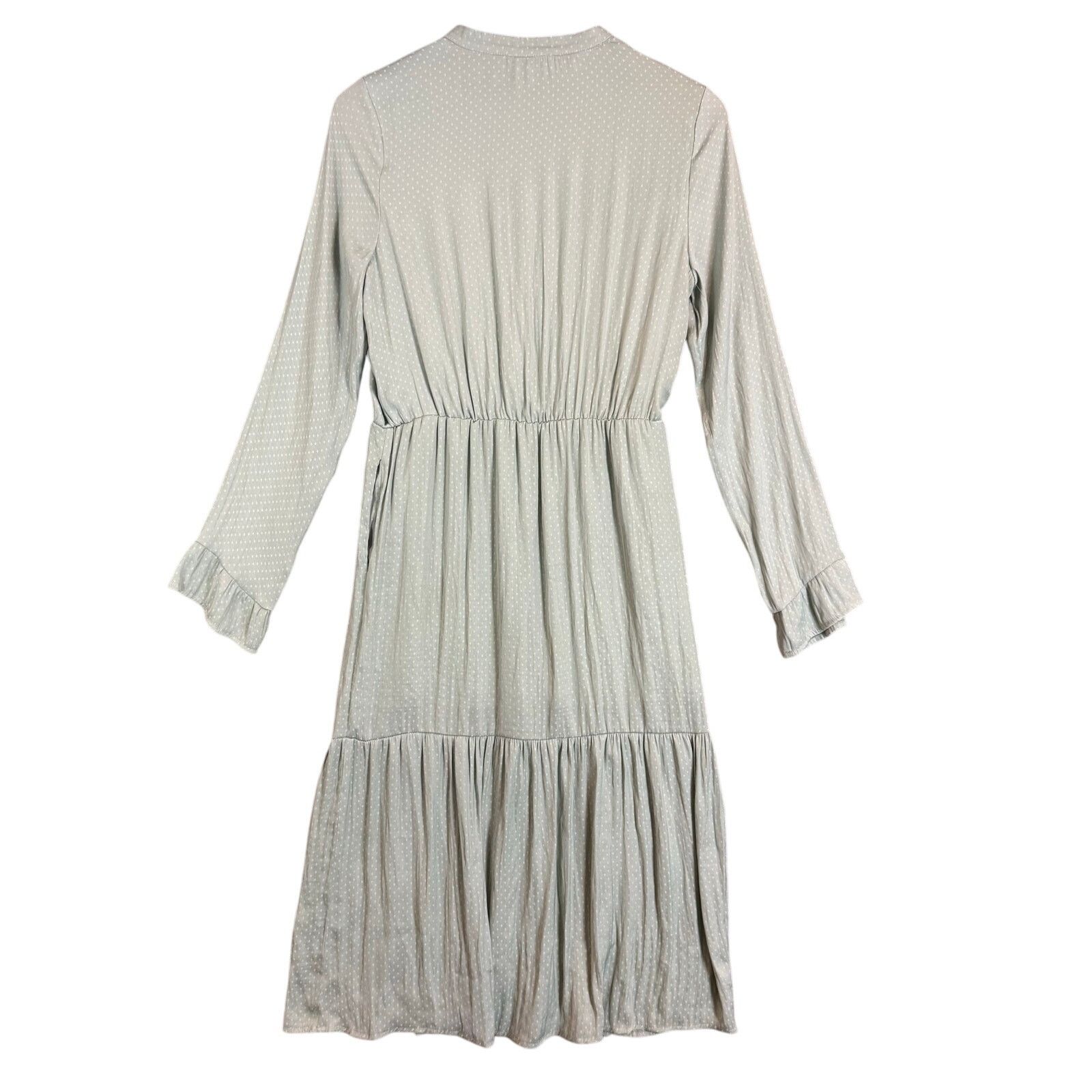 Other NSR Mint Green Tiered Peasant Mini Dress M Slit Skirt Ruffle Size M / US 6-8 / IT 42-44 - 3 Thumbnail