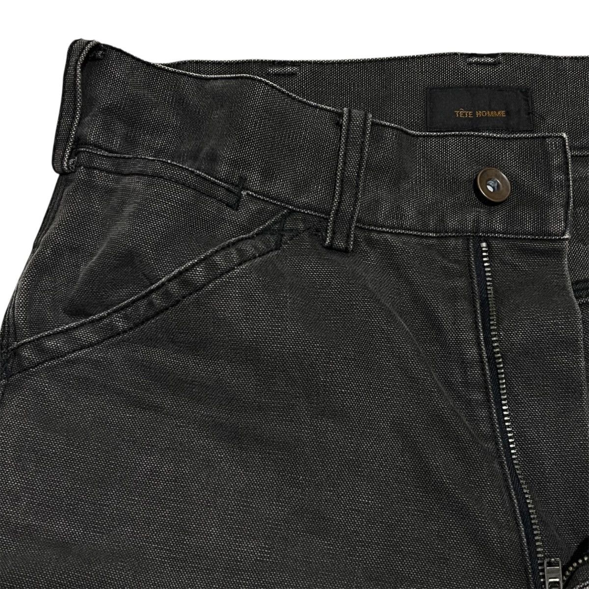 Issey Miyake Tete Homme by issey miyake Carpenter Canvas pants Black Wash Size US 30 / EU 46 - 7 Thumbnail