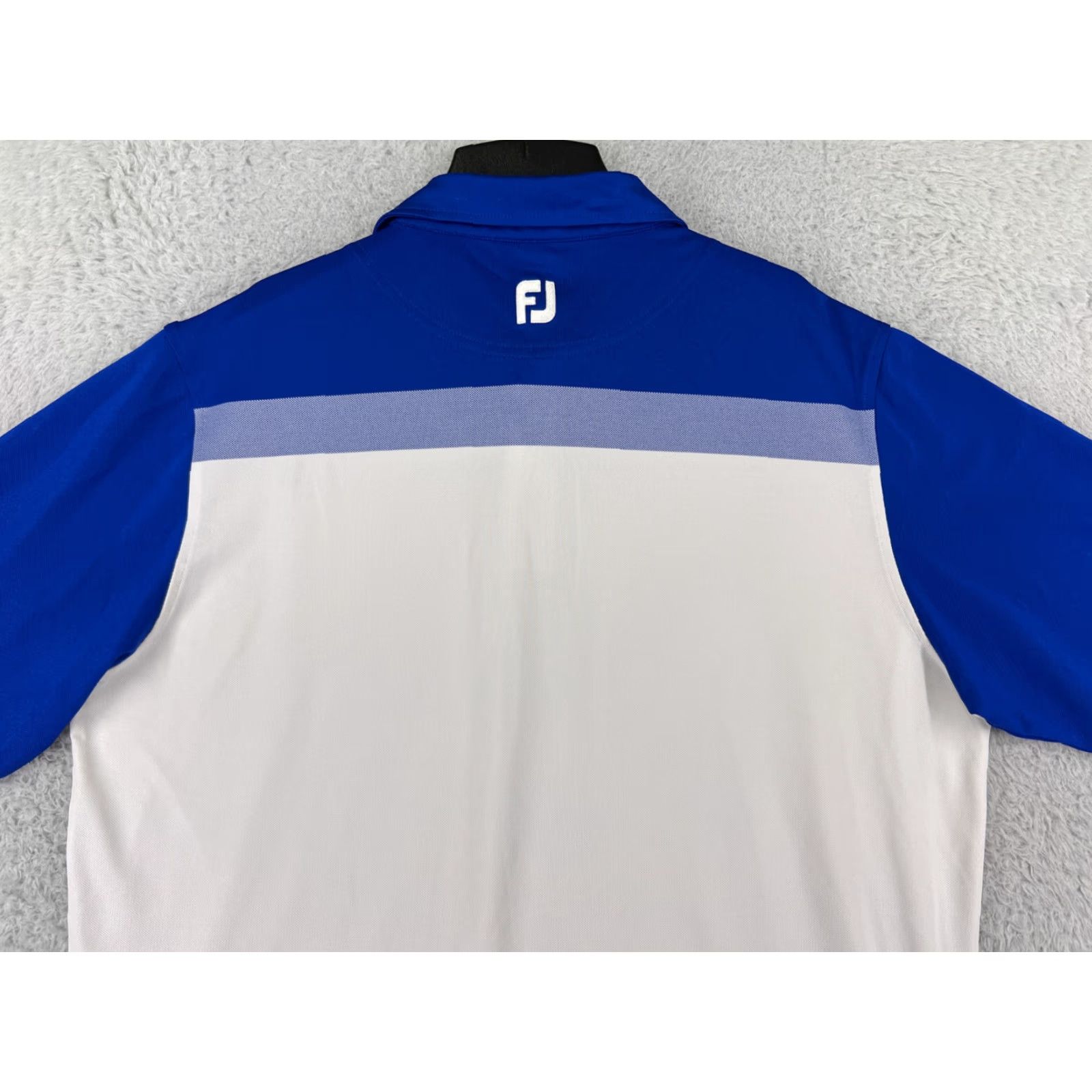 Footjoy FootJoy Polo Shirt Mens XL White Colorblock Stretch Polyester Spandex Golf Golfers Sports Modern American Casual Size US XL / EU 56 / 4 - 6 Thumbnail