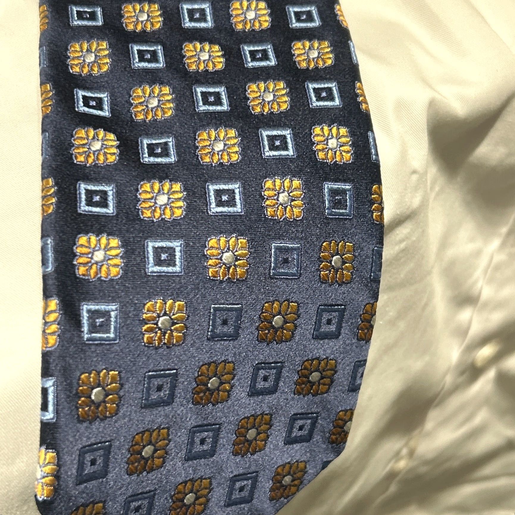 Robert Talbott Robert Talbott Tie Blue Orange Floral Silk Tie Made In USA Best of Class Luxury Silk Tie Mens Size ONE SIZE - 6 Thumbnail