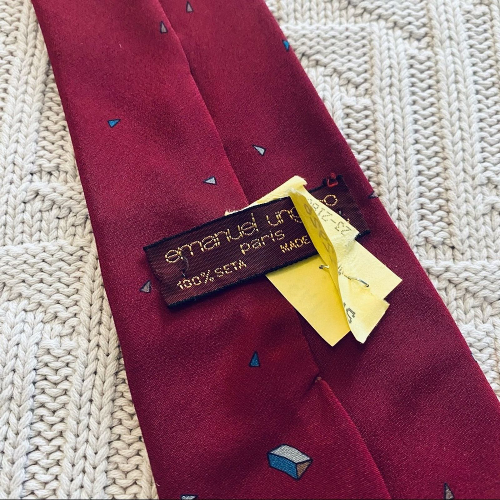 Emanuel Ungaro Vintage Ungaro red silk abstract print tie Size ONE SIZE - 4 Thumbnail