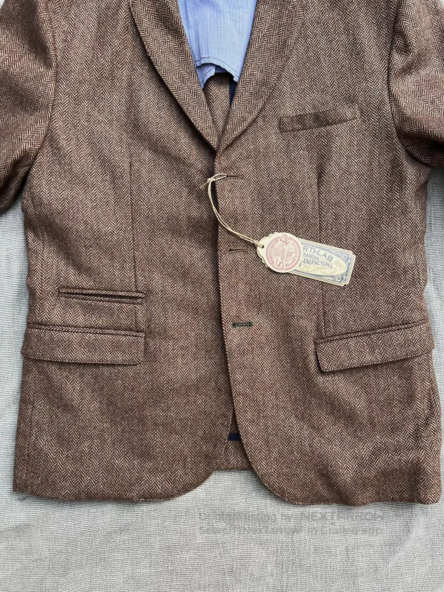 Scarti-Lab Italian Vintage Style Wool Blazer. Size US M / EU 48-50 / 2 - 2 Thumbnail