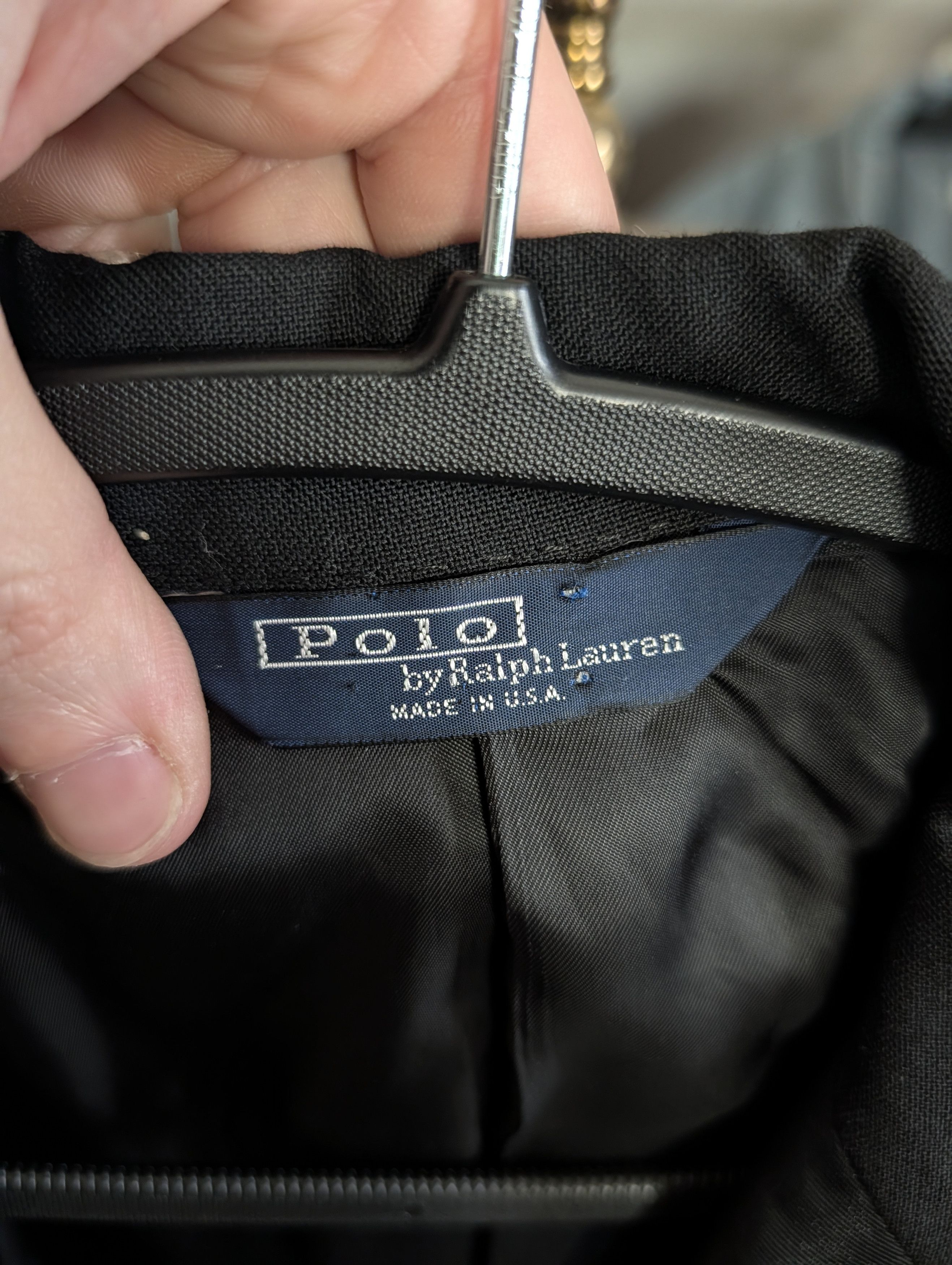 Polo Ralph Lauren Polo VTG MiUSA Black Satin Lapel Tuxedo Jacket 46R Size 46R - 9 Thumbnail