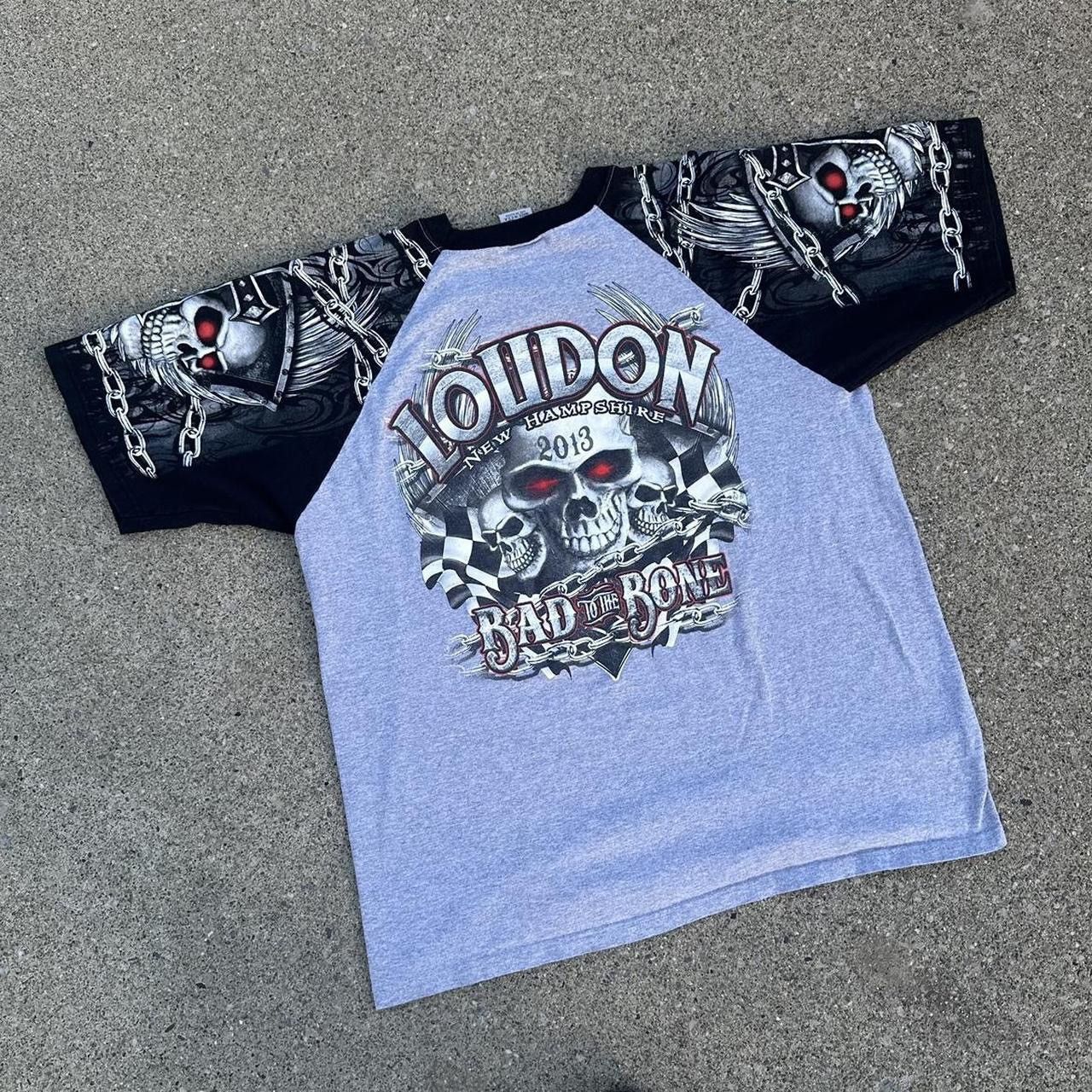 Vintage Y2K skull aop shirt Size US XL / EU 56 / 4 - 5 Thumbnail